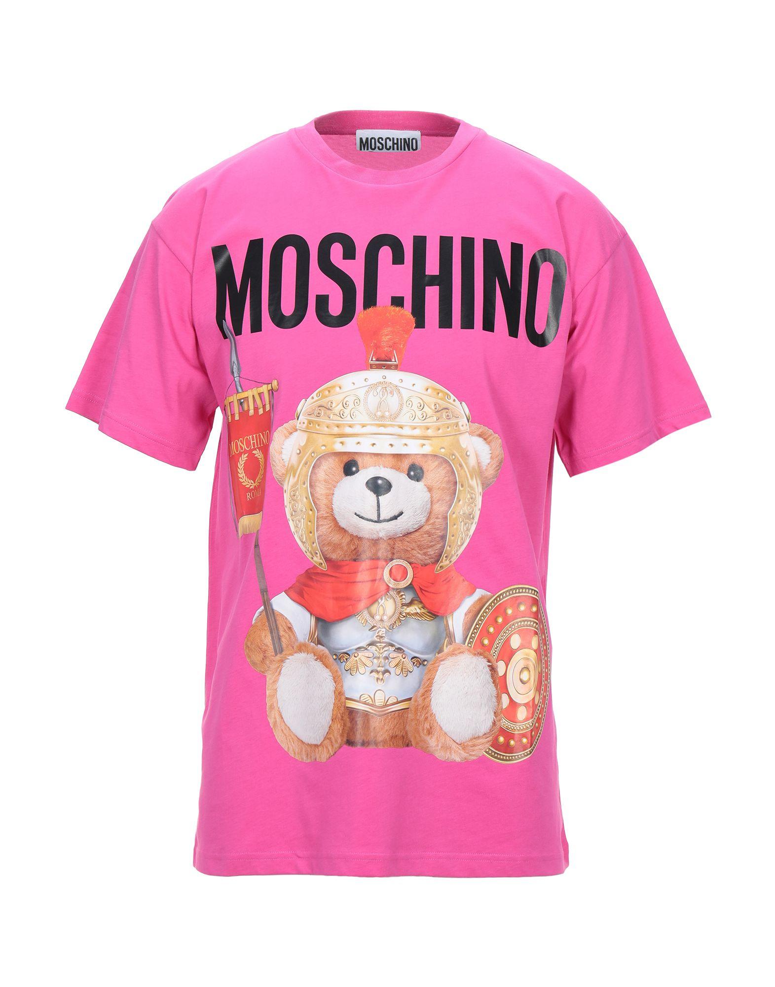 Moschino Cotton T-shirt in Fuchsia (Pink) for Men - Lyst