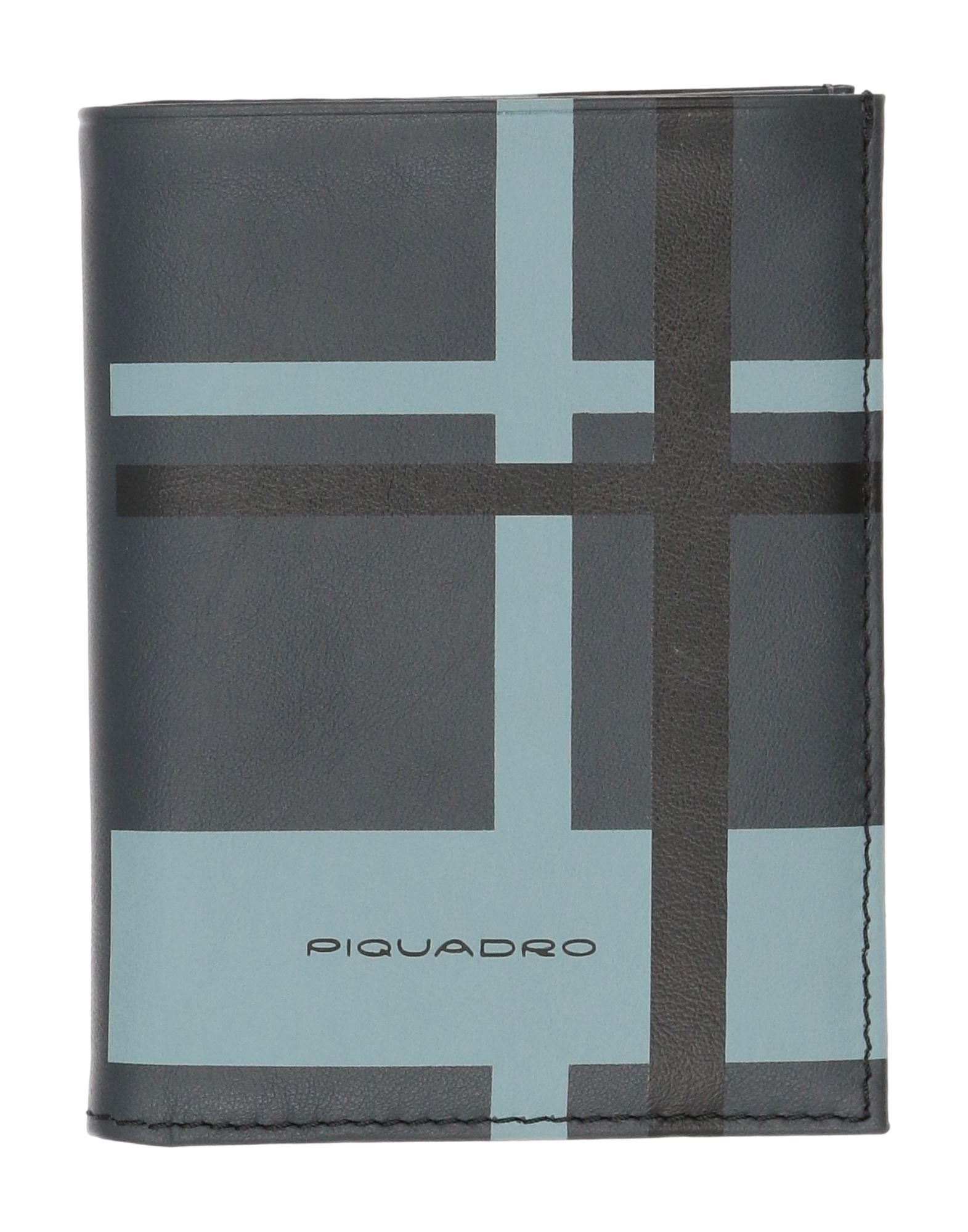 Piquadro Leather Wallet in Lead (Gray) for Men | Lyst