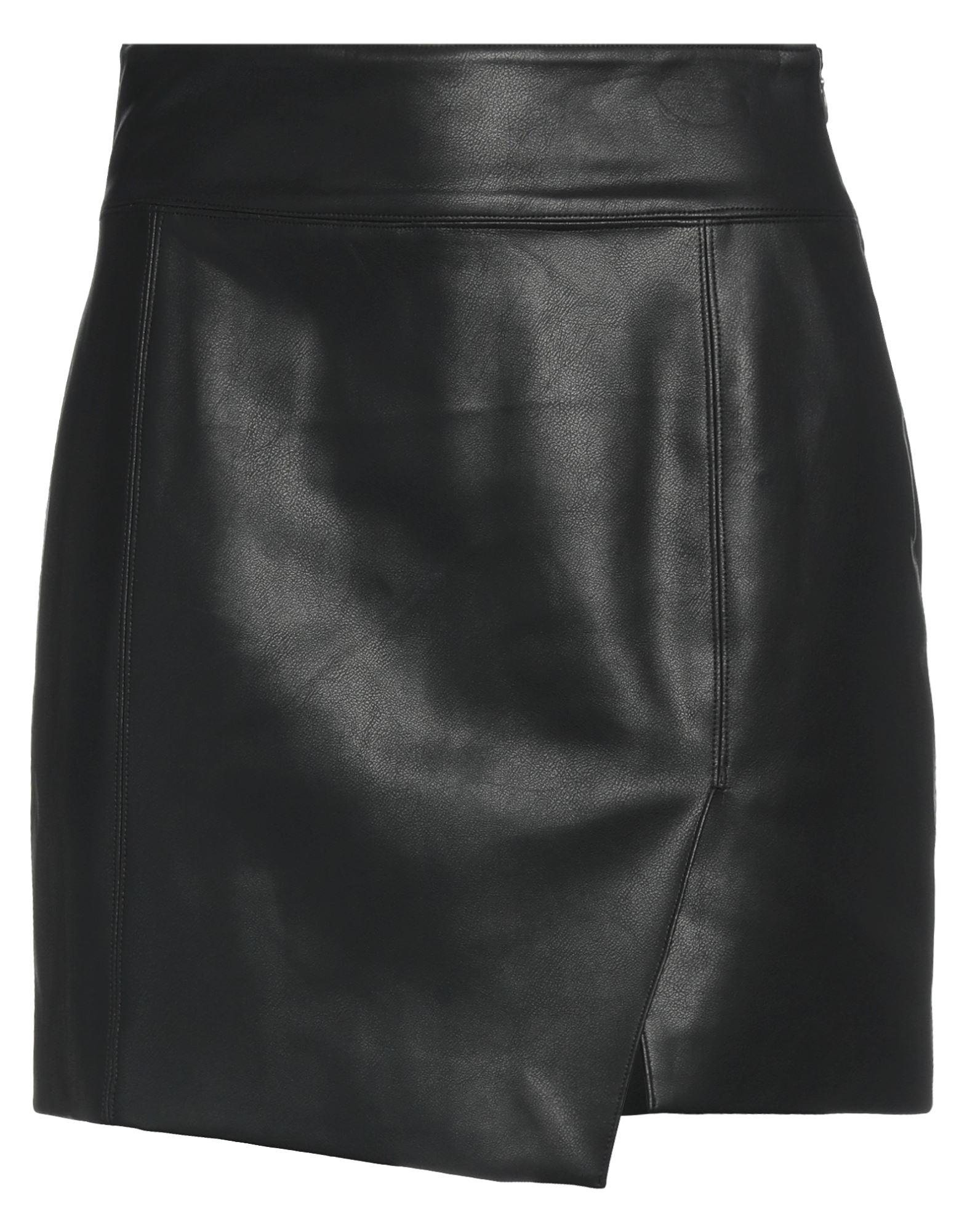 Black leather skirt bcbg hotsell