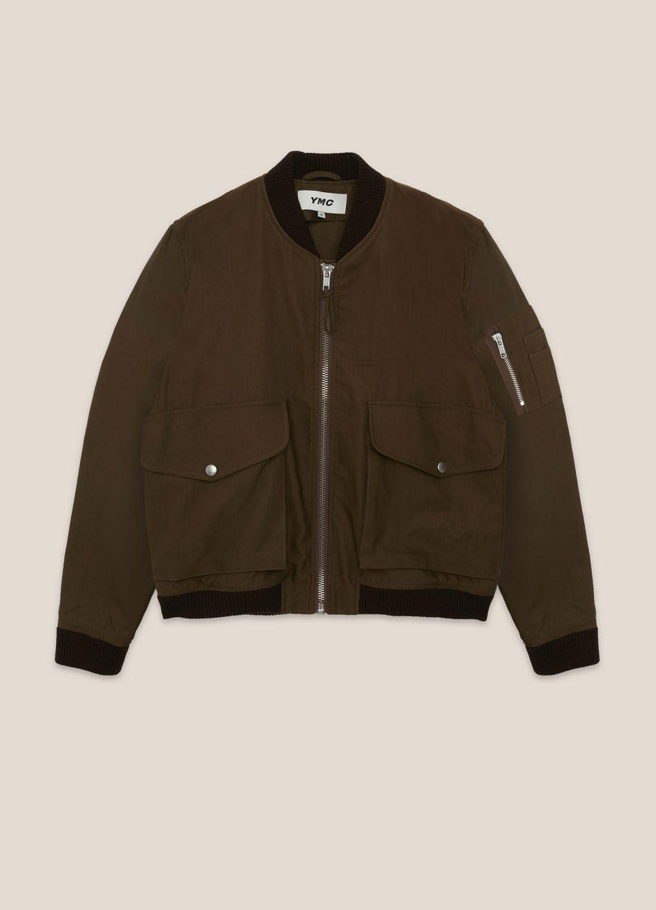 YMC Bros Reverse Moleskin Bomber Jacket Brown for Men Lyst
