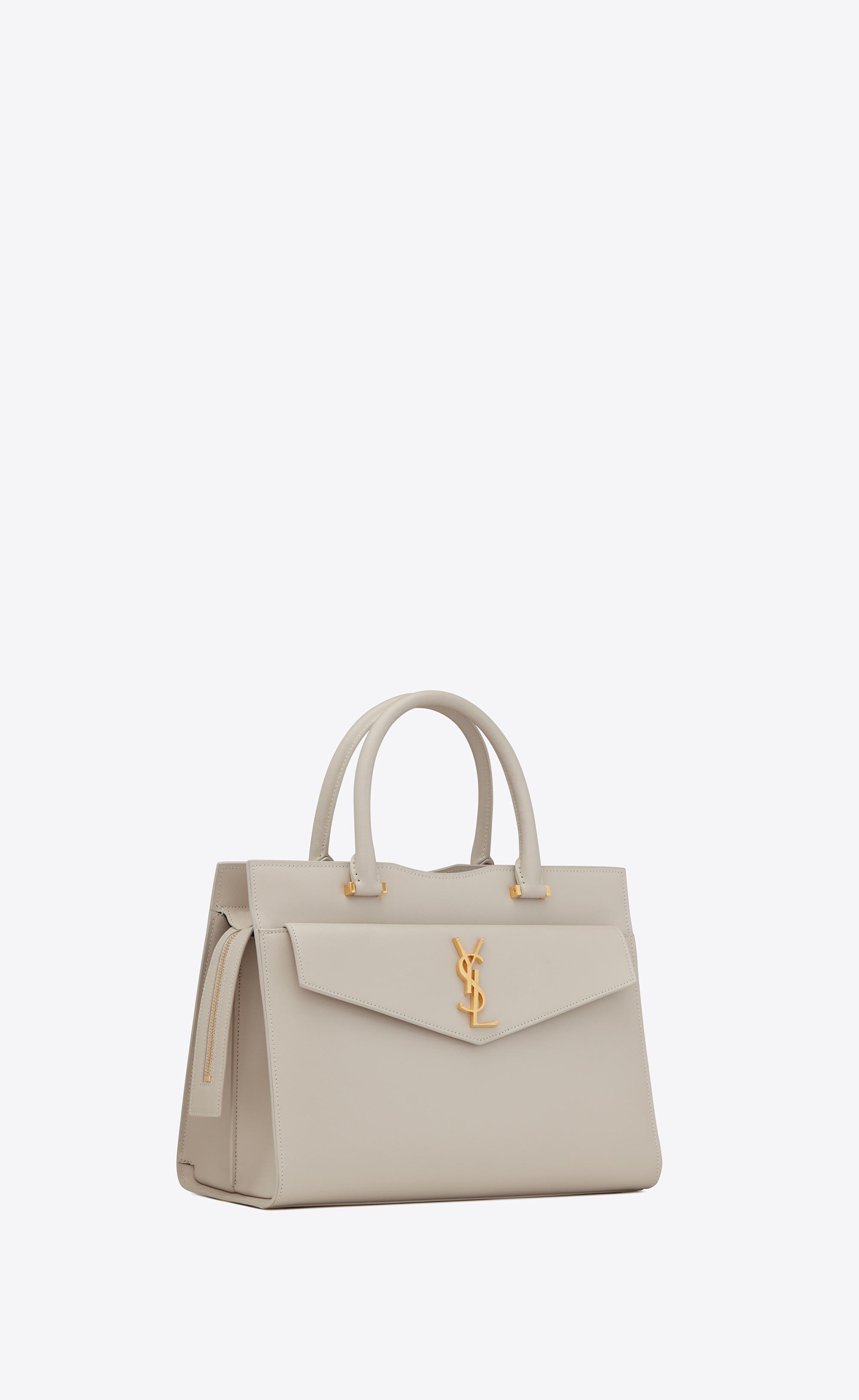 Saint Laurent Medium Uptown Tote Bag In Neutrals