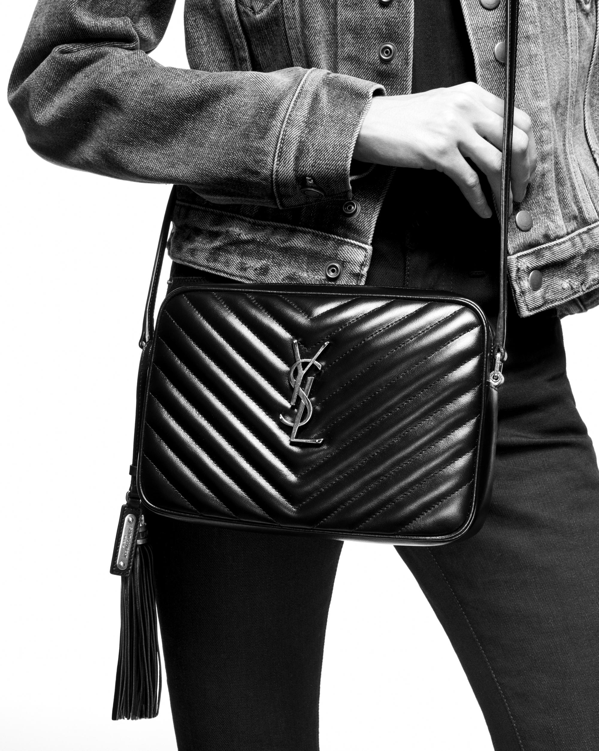 Saint Laurent Womens Dark Beige Mini Lou Quilted Leather Camera bag -  ShopStyle