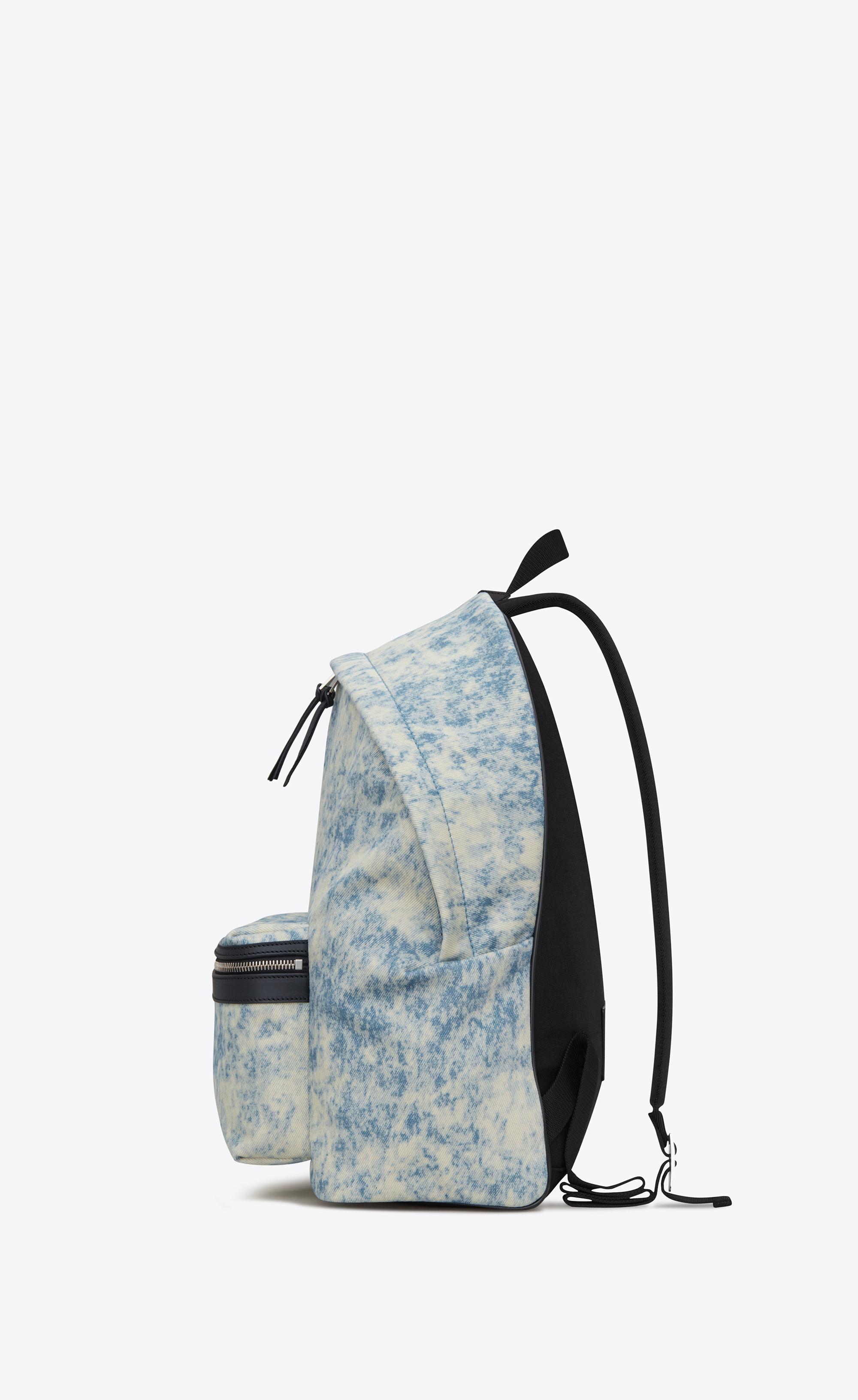 Saint Laurent City Backpack In Grunge Denim in Blue for Men | Lyst