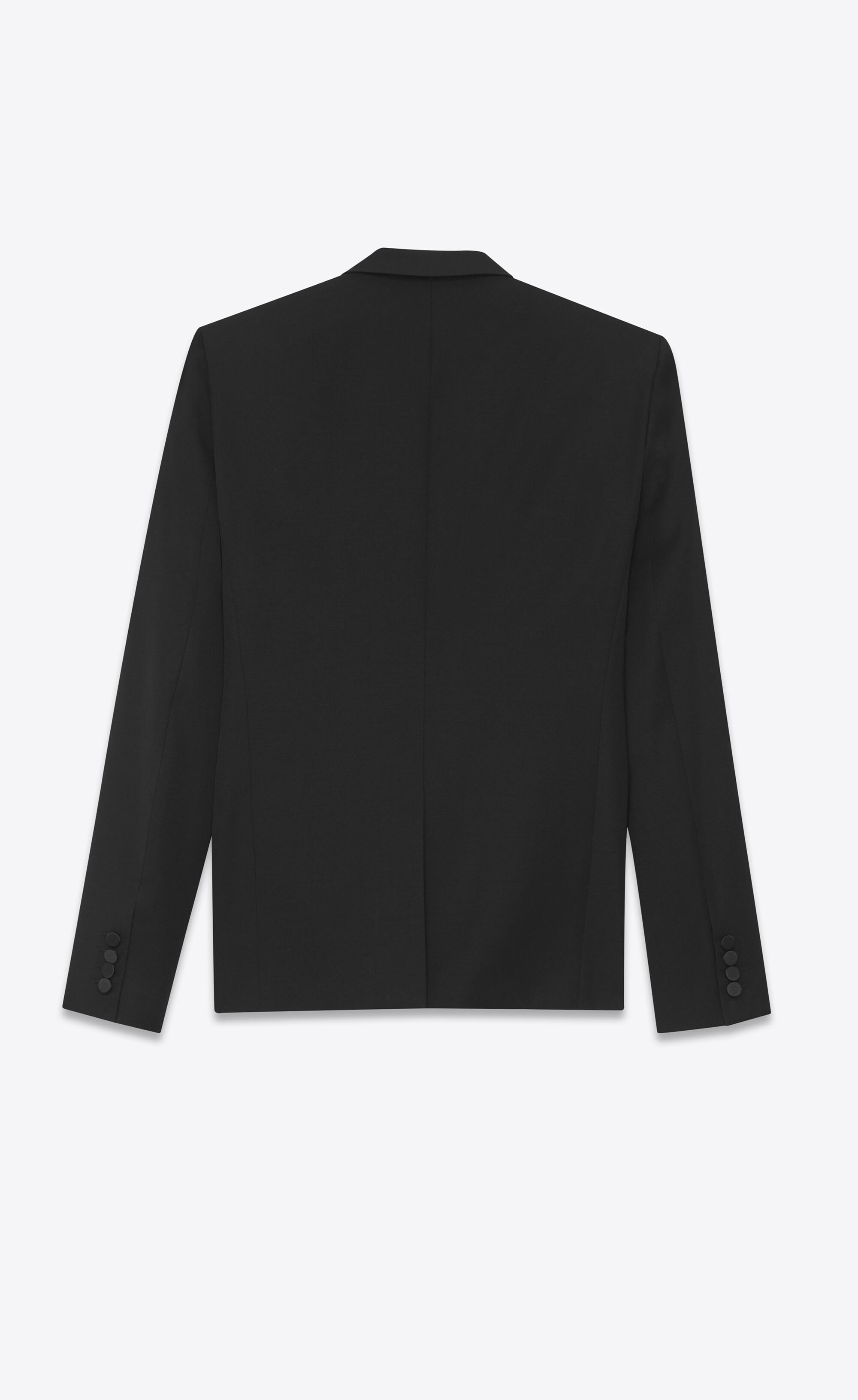Saint Laurent Wool Giacca Smoking Jacket in Black - Save 3% | Lyst