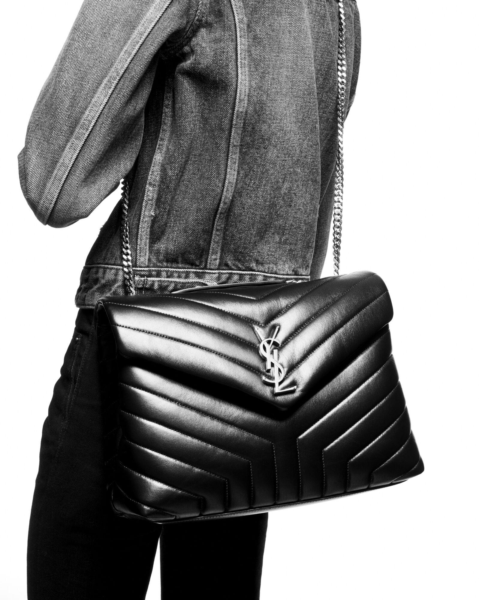 Saint Laurent Loulou Medium Chain Bag In Quilted "y" Leather in Dark Cherry  (Red) | Lyst