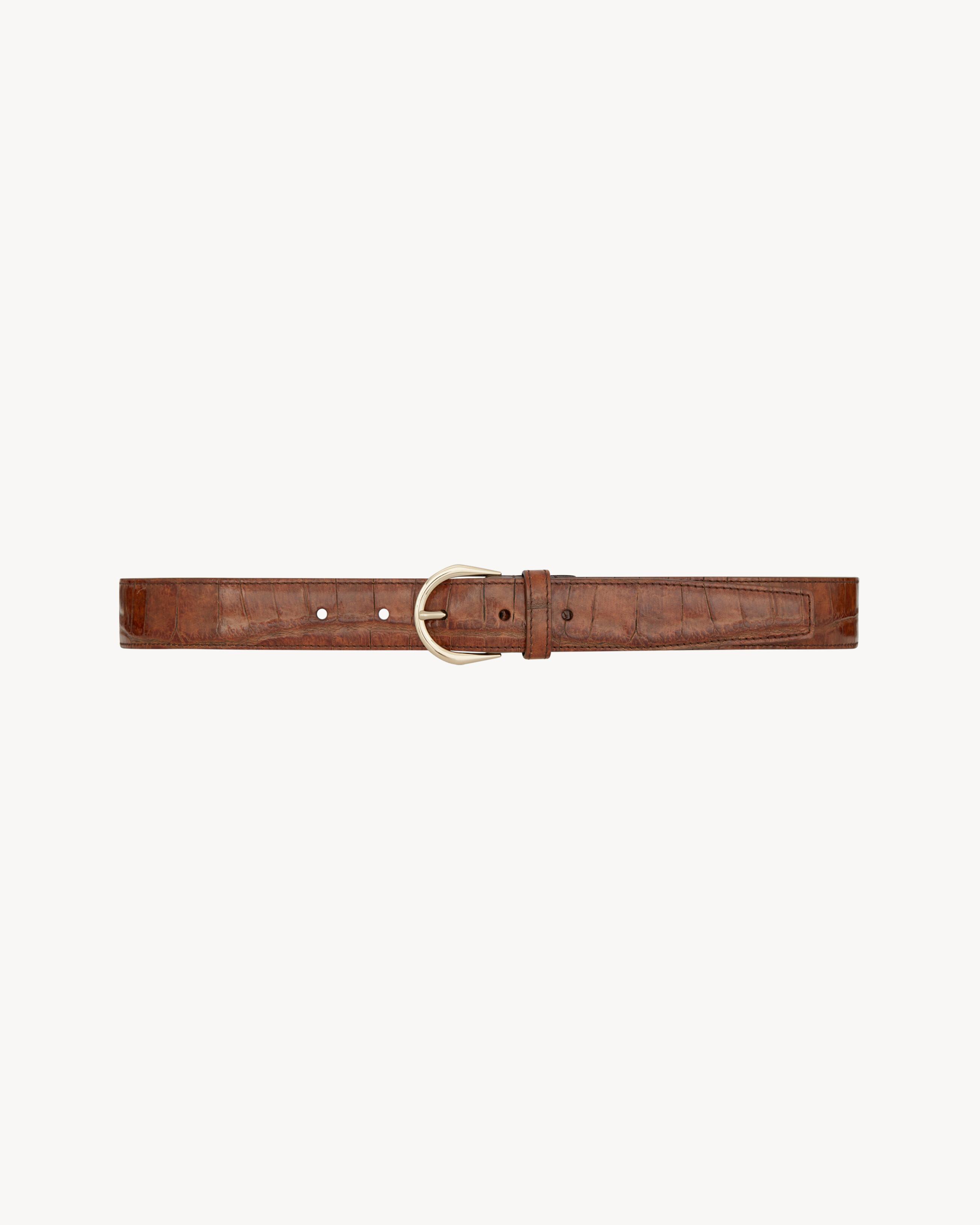 【Saint Laurent】レディース リバーシブル ベルト ブラウン Saint Laurent/サンローラン｜ブラウン レザー リバーシブル ベルト
