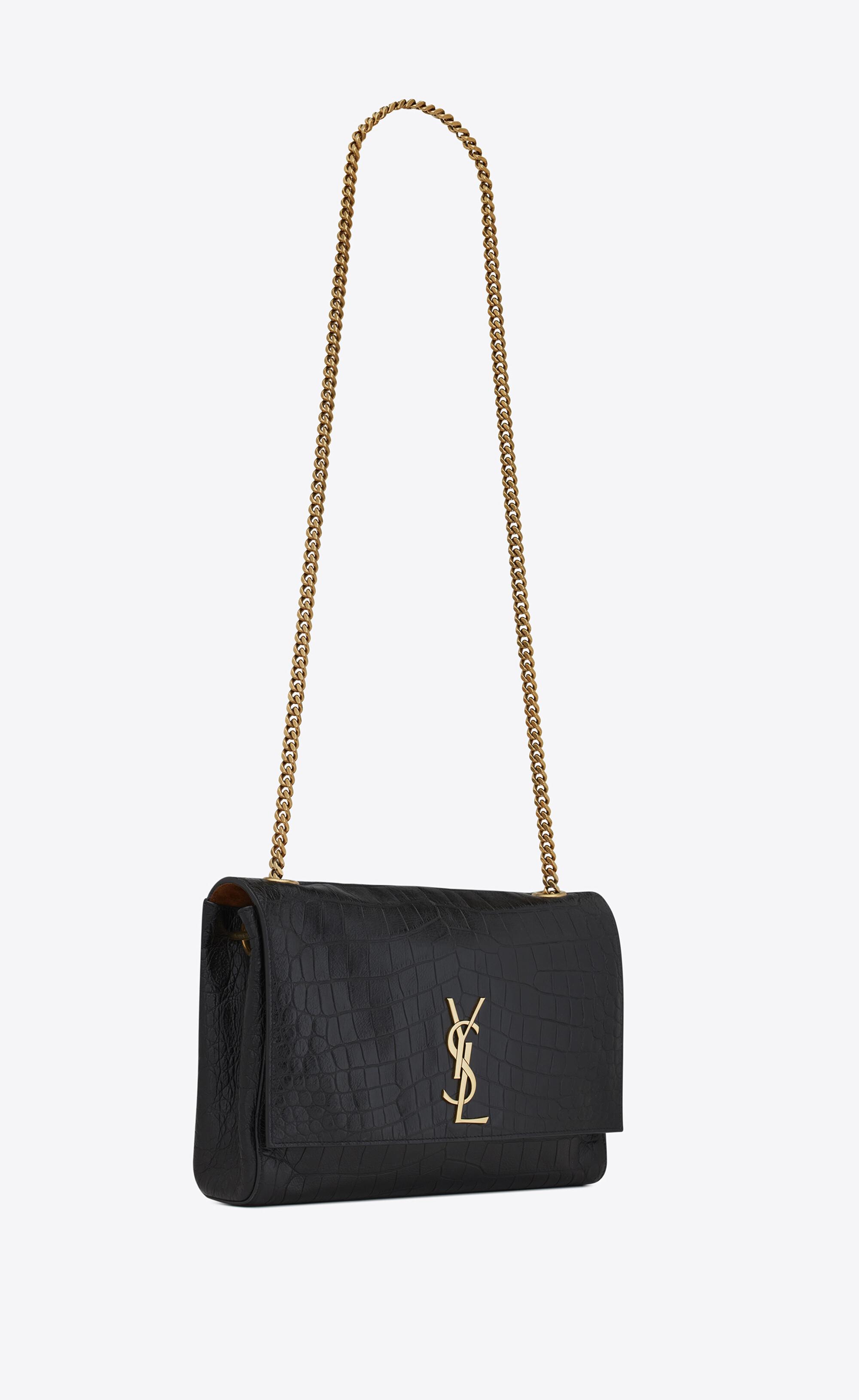 Saint Laurent Kate Medium Reversible Chain Bag In Suede And Shiny Leather