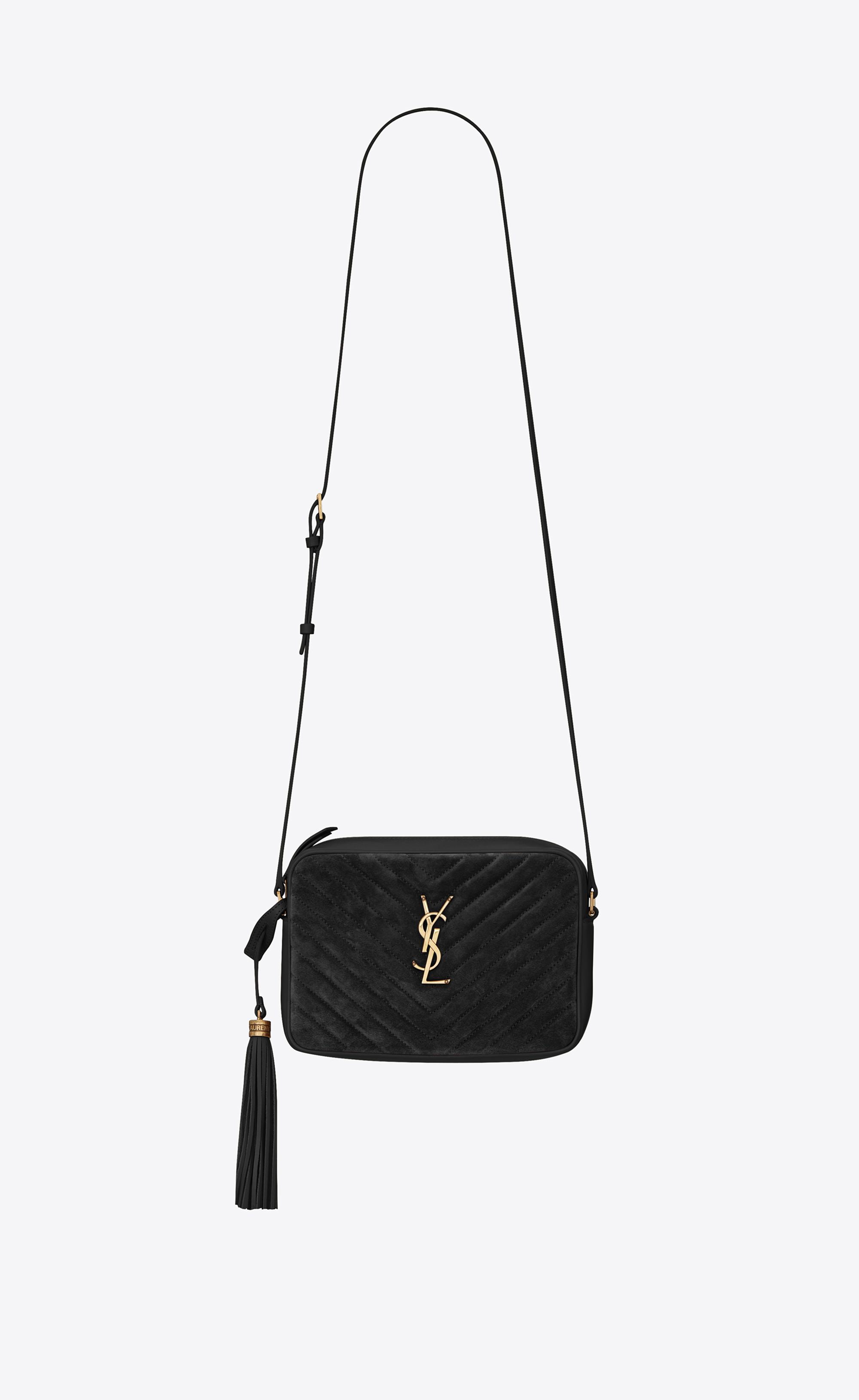 Saint Laurent Black Mini Lou Camera Bag Leather Pony-style calfskin  ref.956187 - Joli Closet