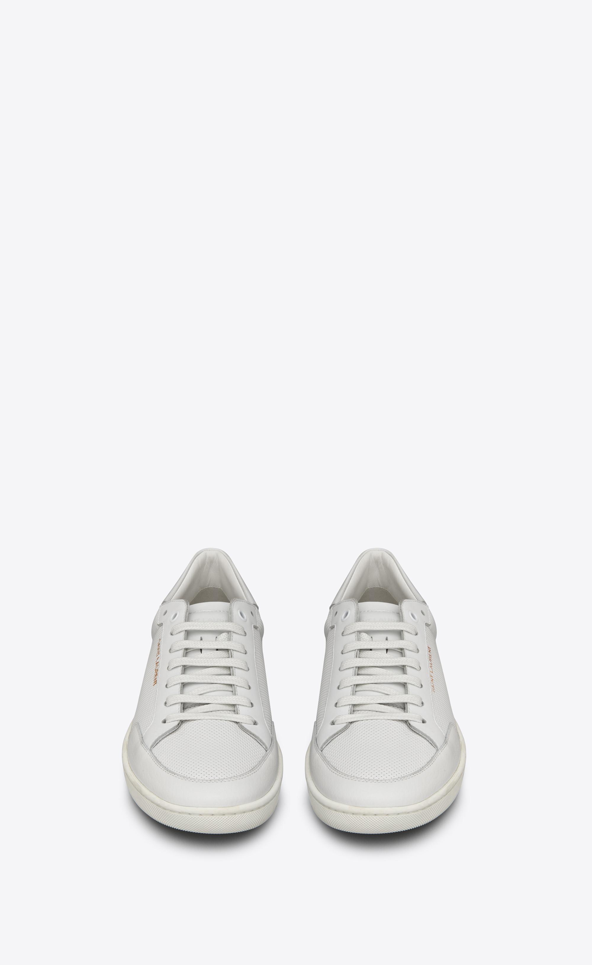 saint laurent perforated leather sneakers
