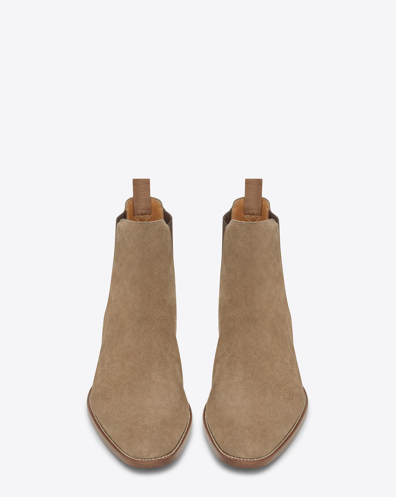 saint laurent wyatt tobacco suede