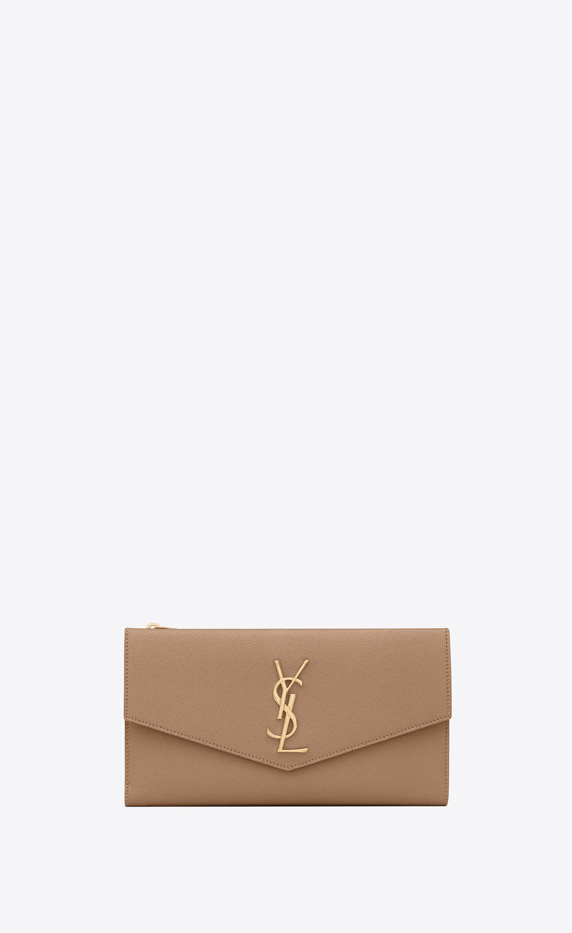 UPTOWN Compact wallet in grain de poudre embossed leather