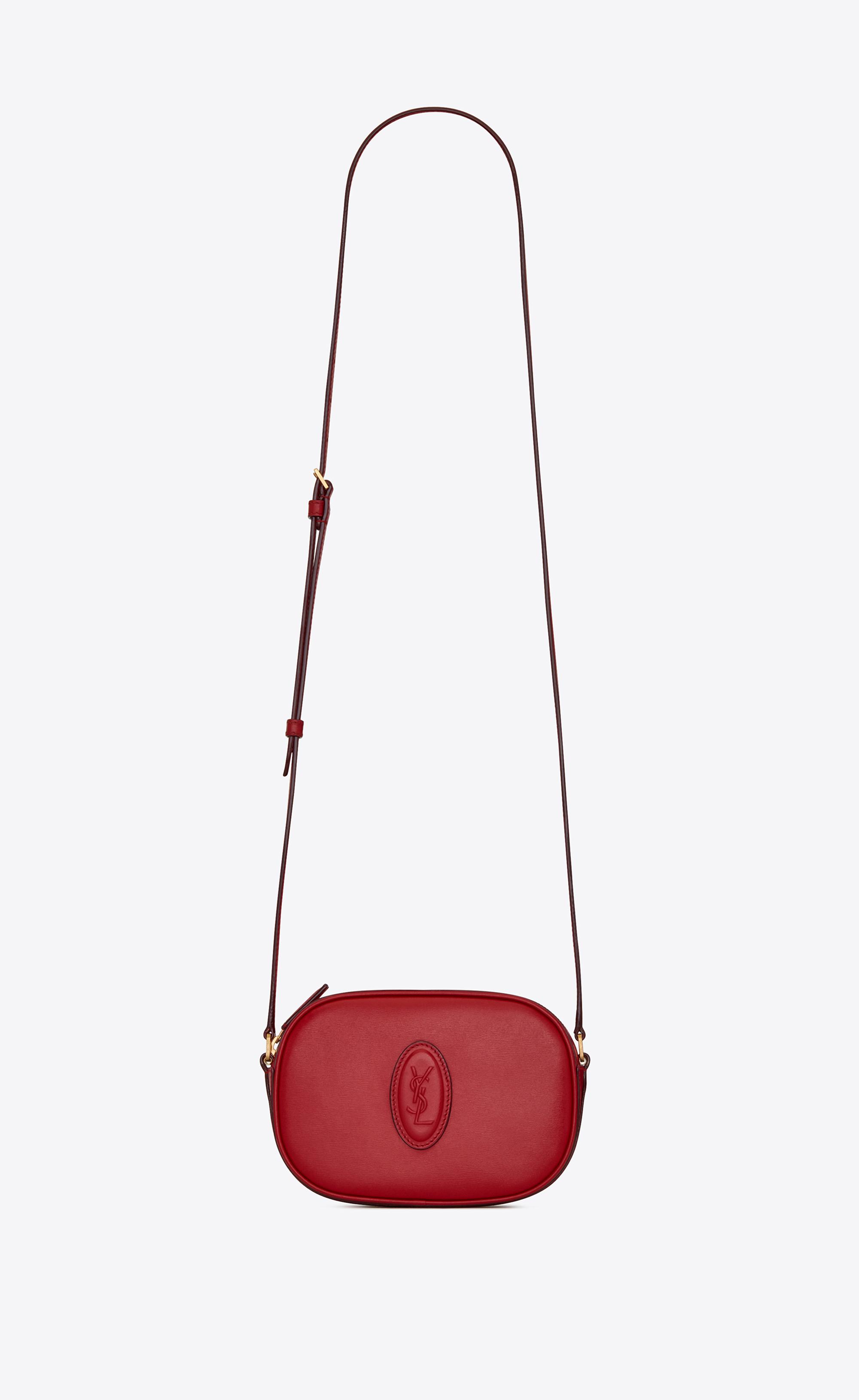 Yves Saint Laurent Leather Crossbody Camera Bag Red