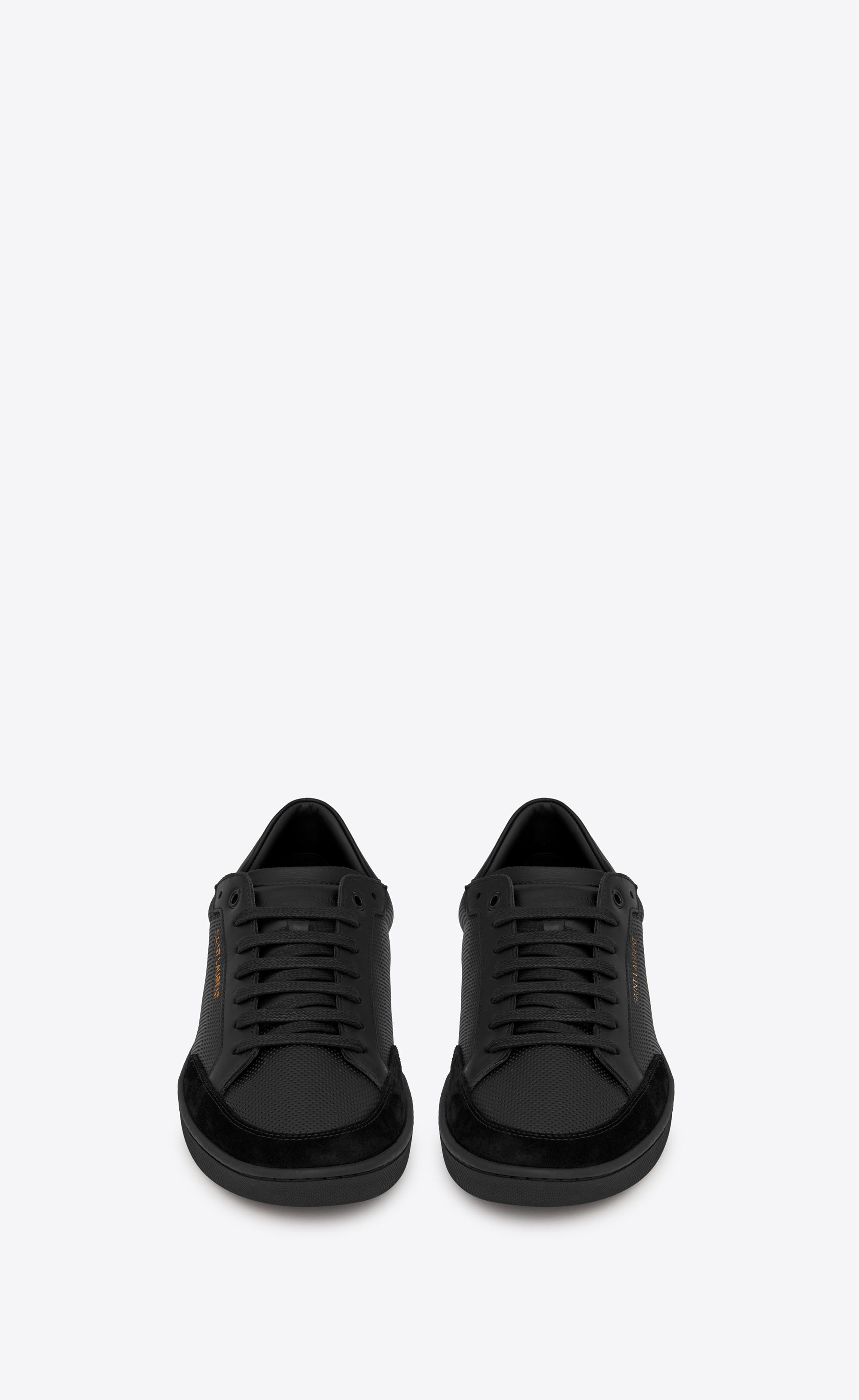 saint laurent perforated leather sneakers