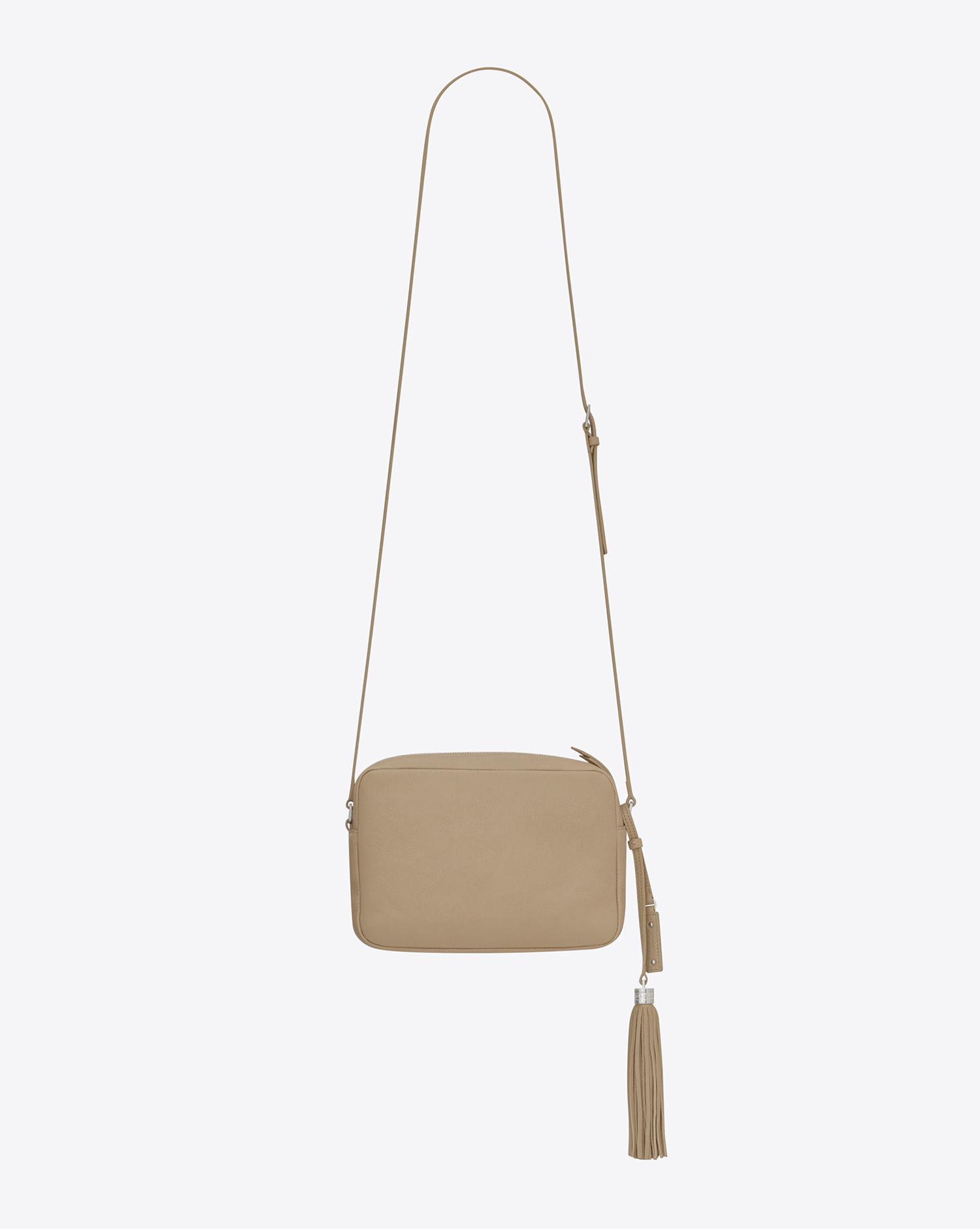 Lou leather mini bag Saint Laurent Beige in Leather - 32285001