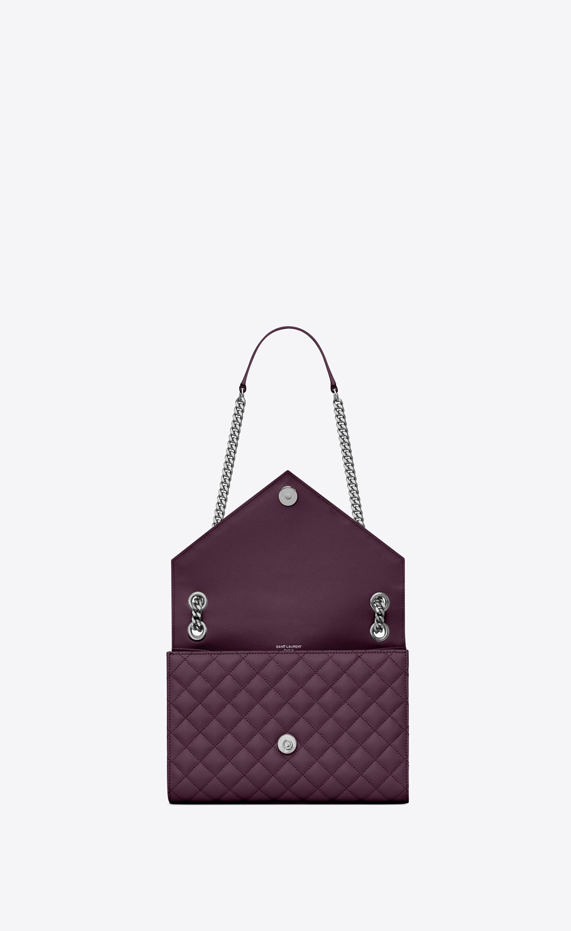 Saint Laurent Leather Envelope Medium Bag in Purple | Lyst