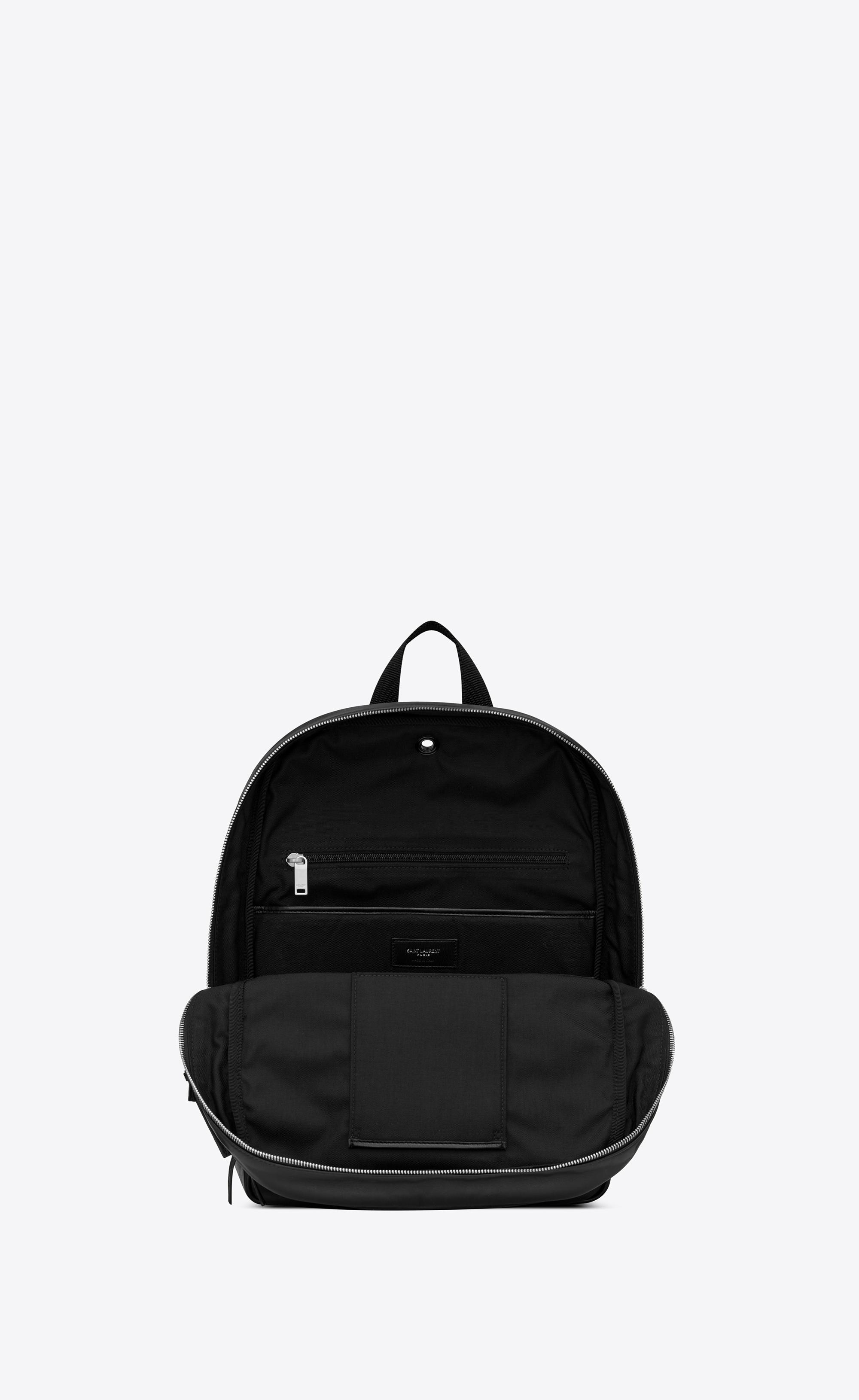 Saint Laurent - Black Smooth Leather Backpack