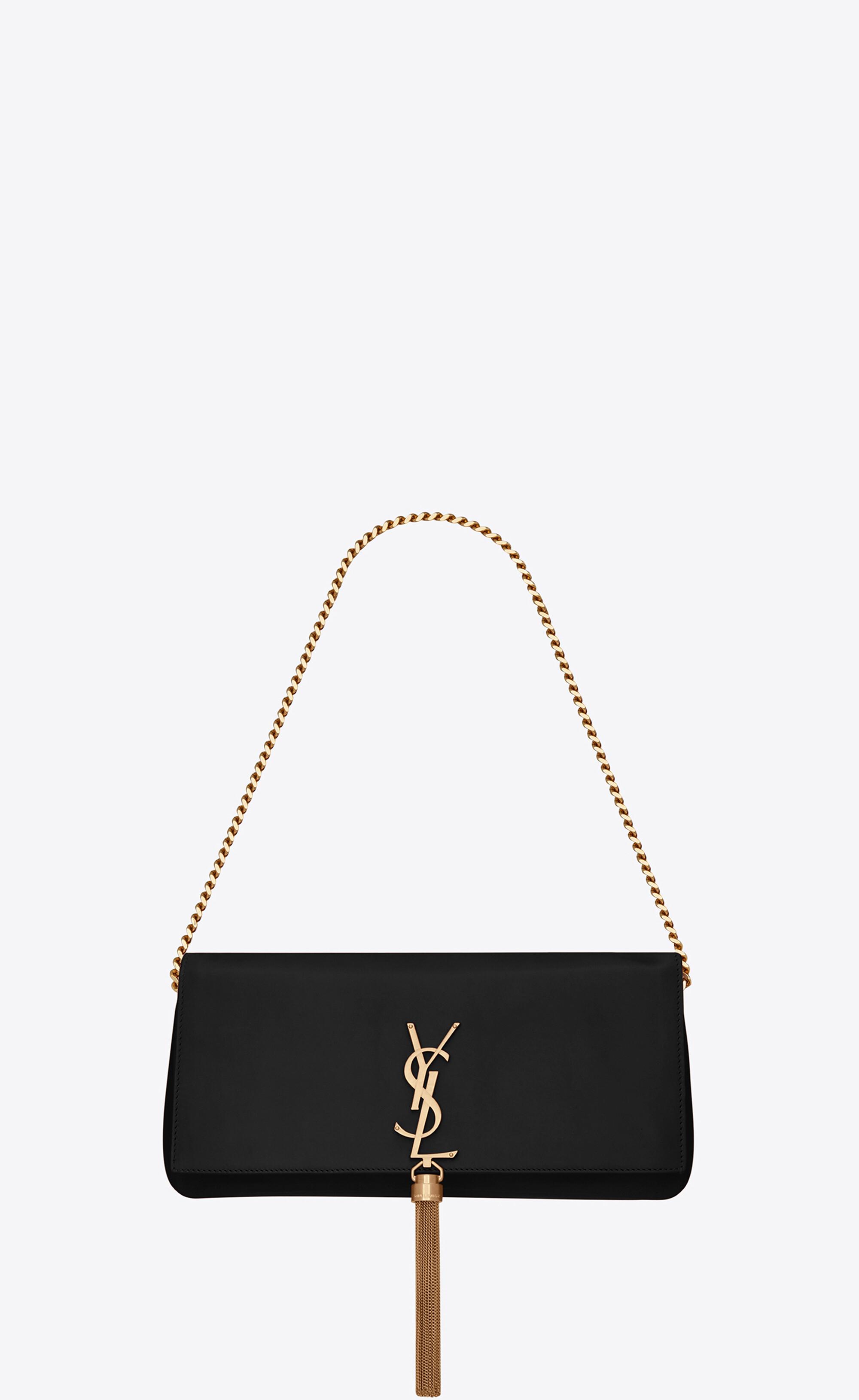 kate monogram ysl small tassel shoulder bolsa with golden hardware