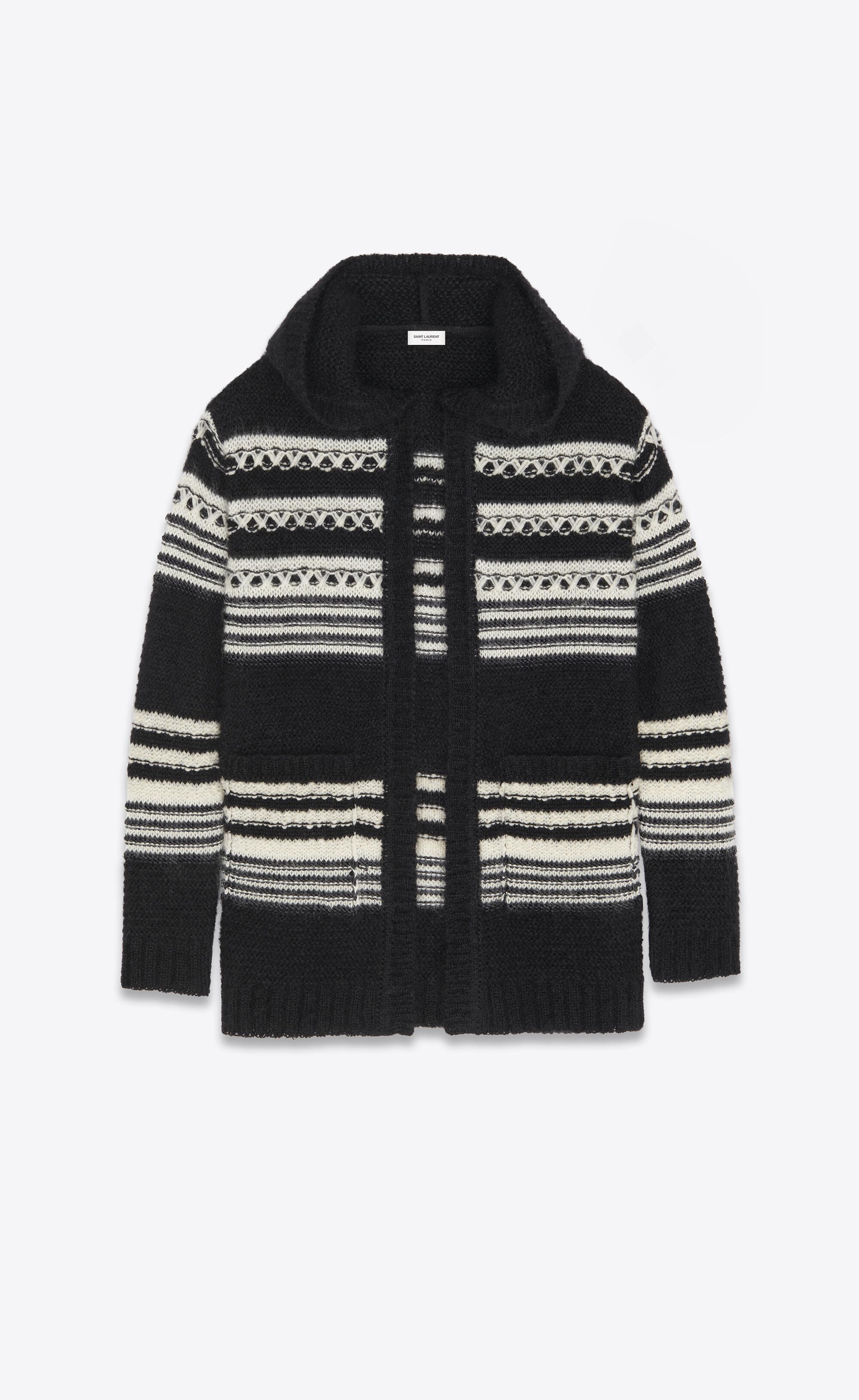 Saint Laurent Baja Cardigan In Striped 