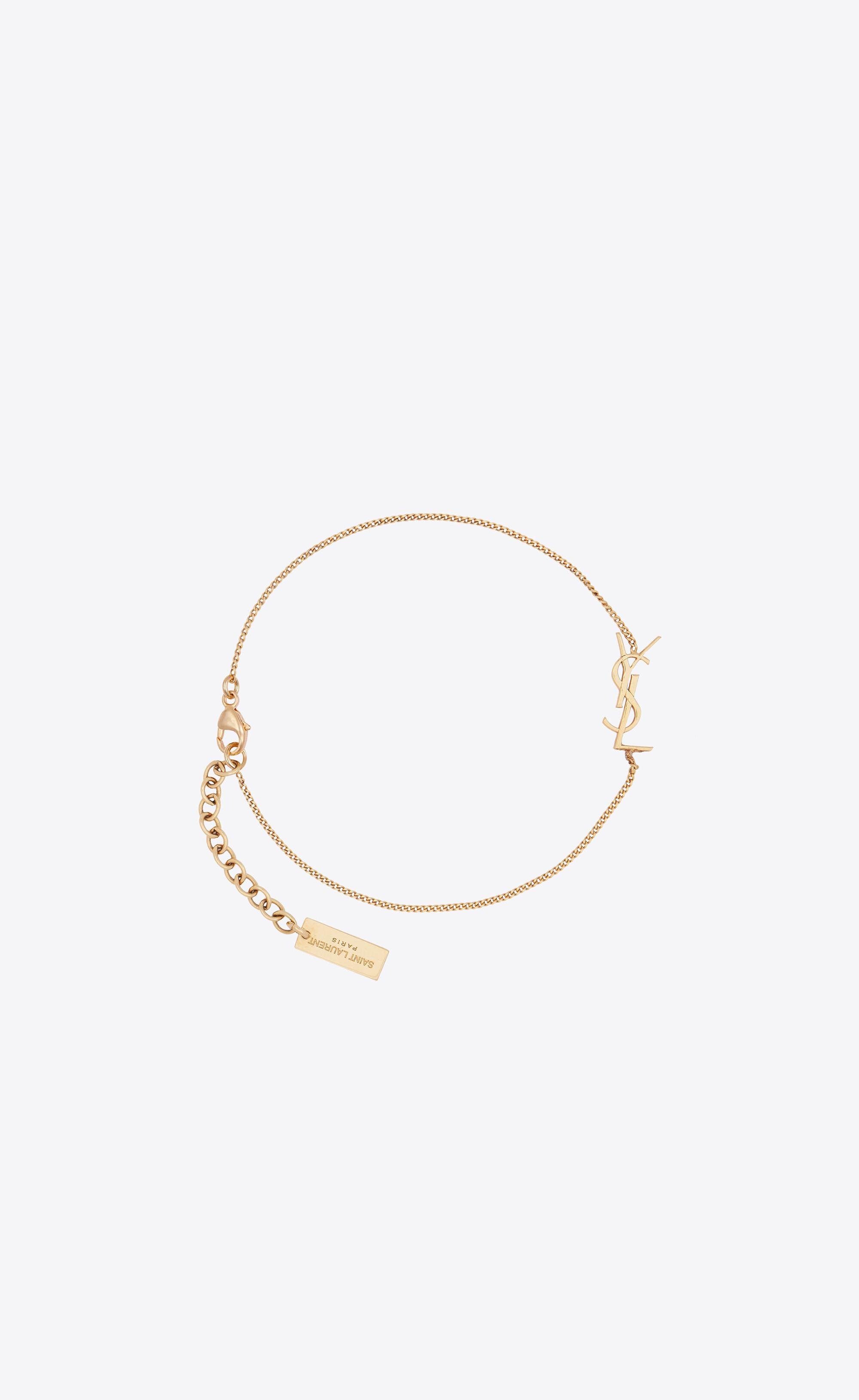 Saint Laurent Multi Strass Bracelet In Gold,crystal | ModeSens