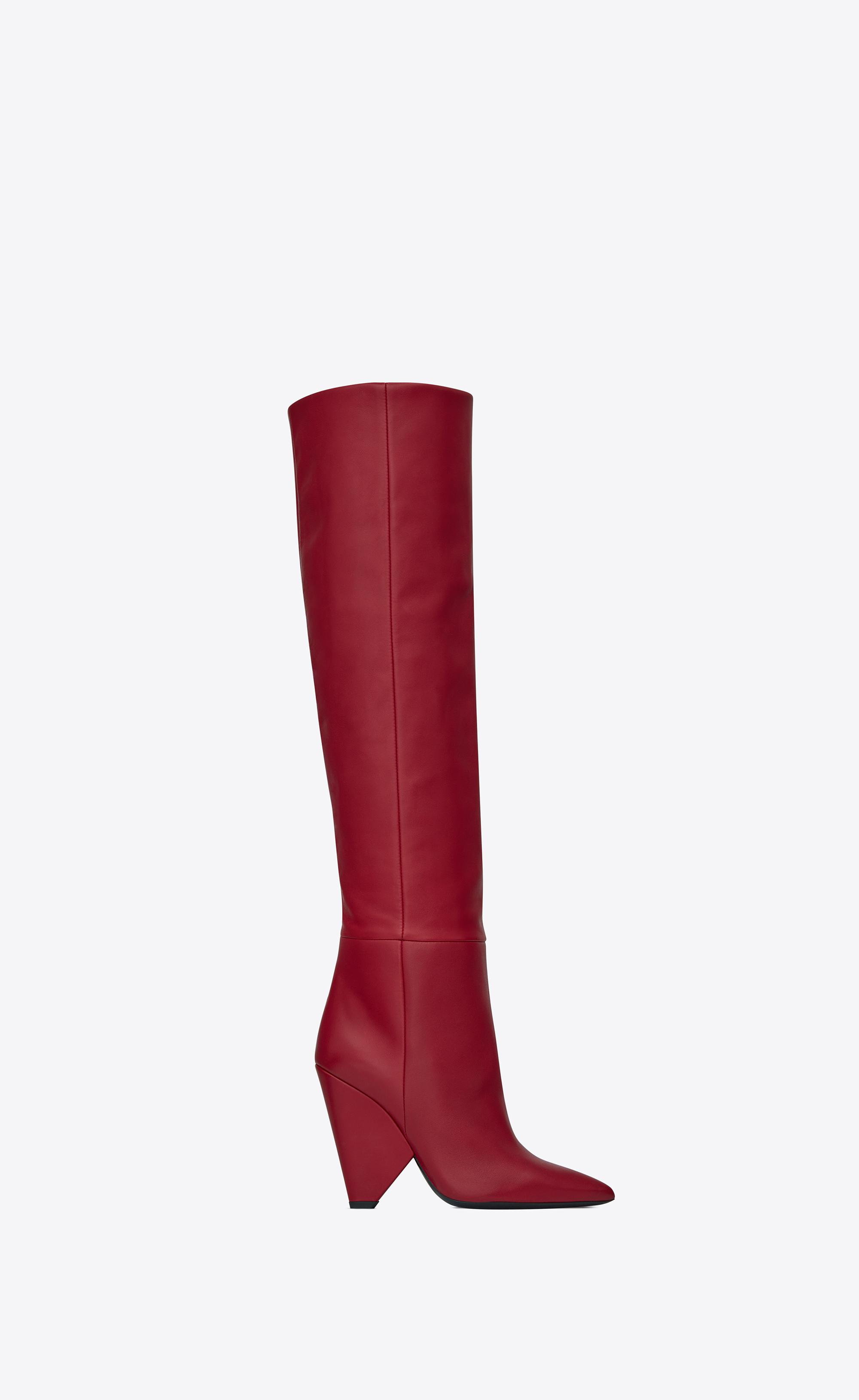 ysl red boots