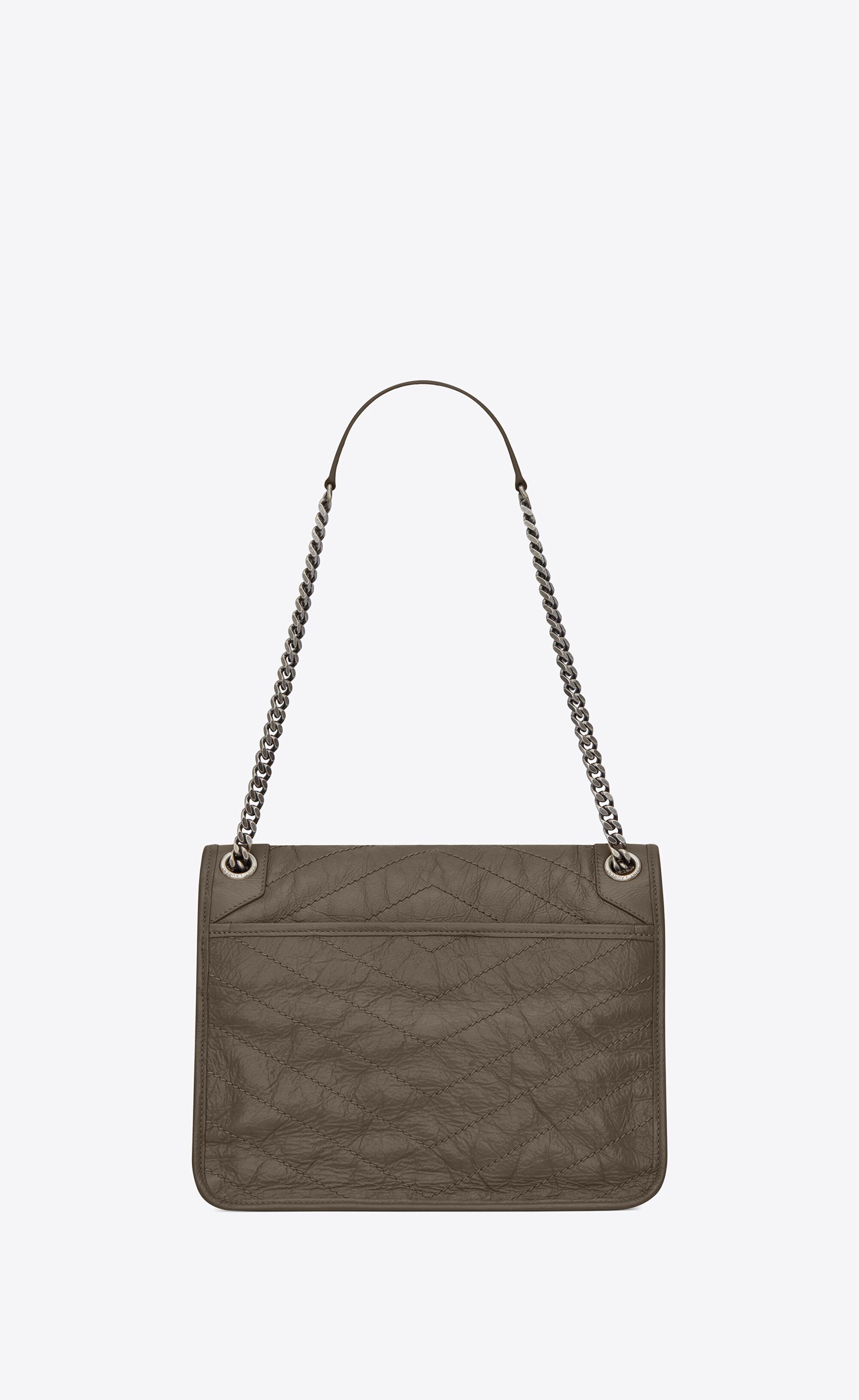 Yves Saint Laurent Vintage - Chevron Monogram Shopper Leather Tote