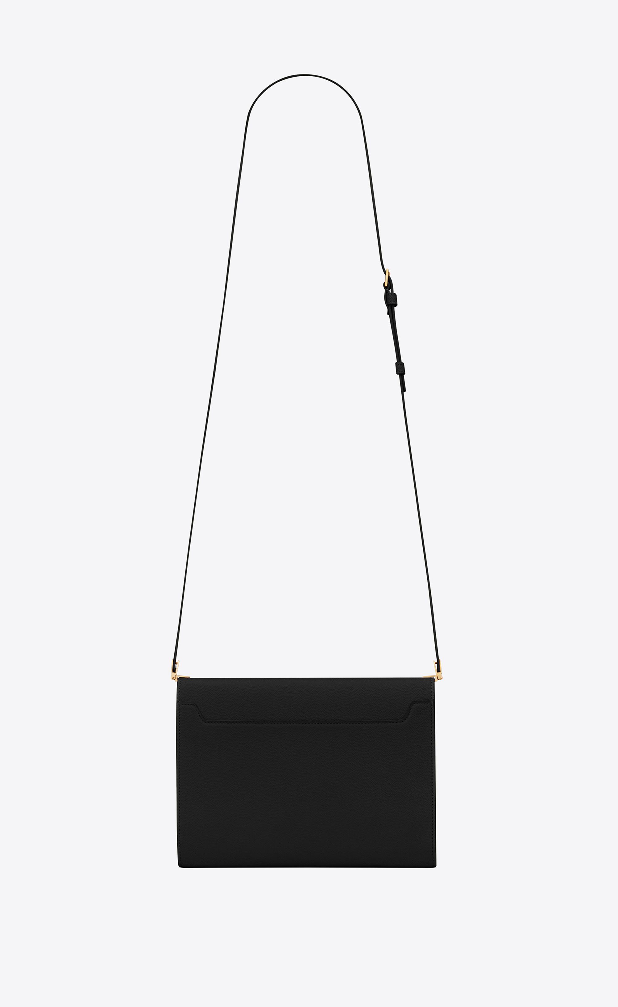 Saint Laurent Uptown Mini Strap Bag in Black Lyst