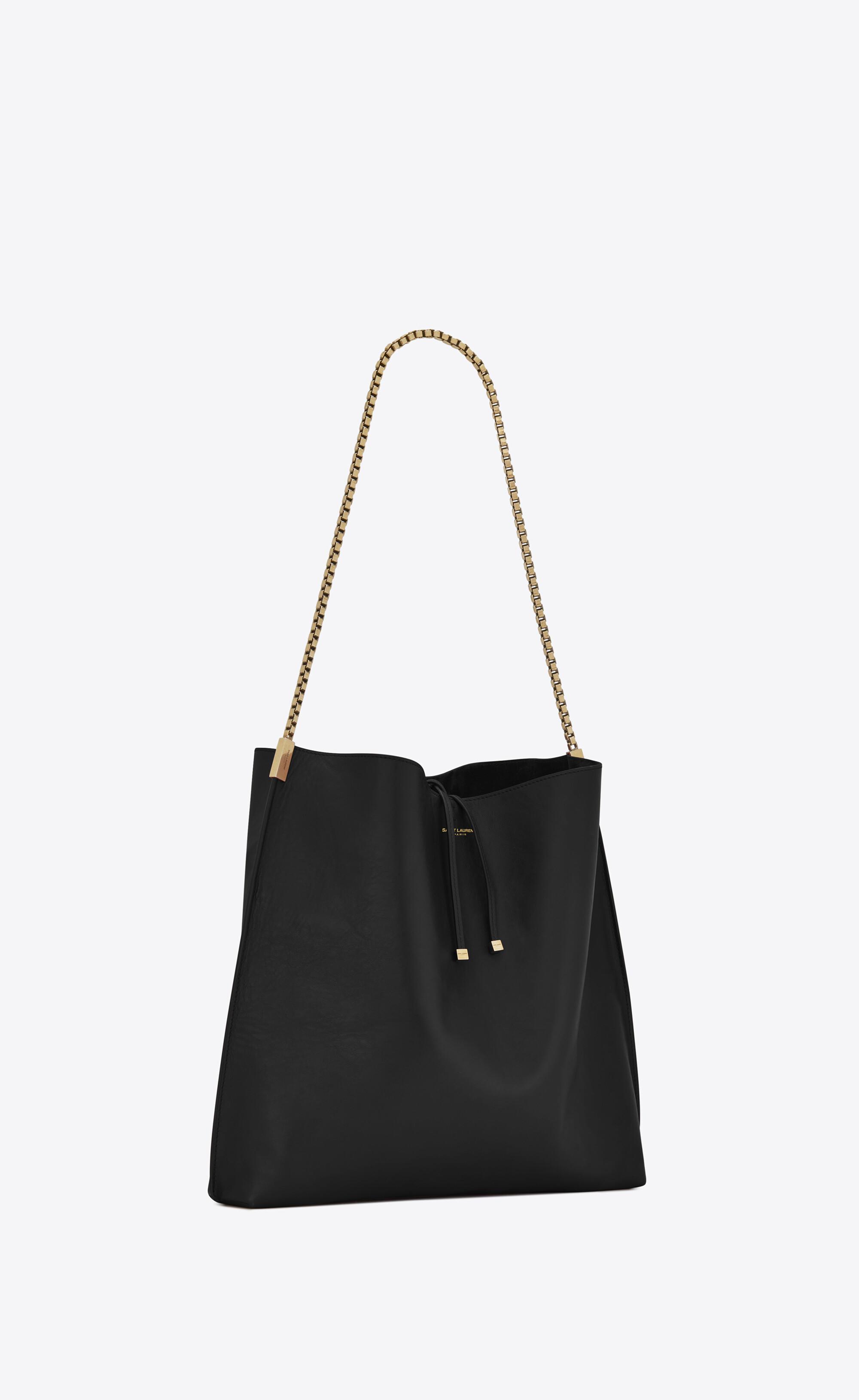 New Saint Laurent Suzanne Calfskin Leather Chain Hobo Bag