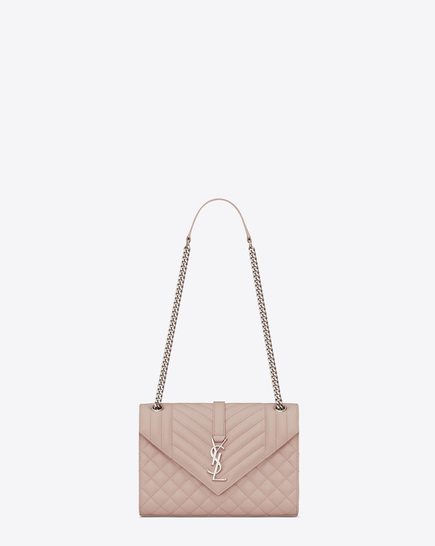 Saint Laurent Envelope Medium Bag in Pink