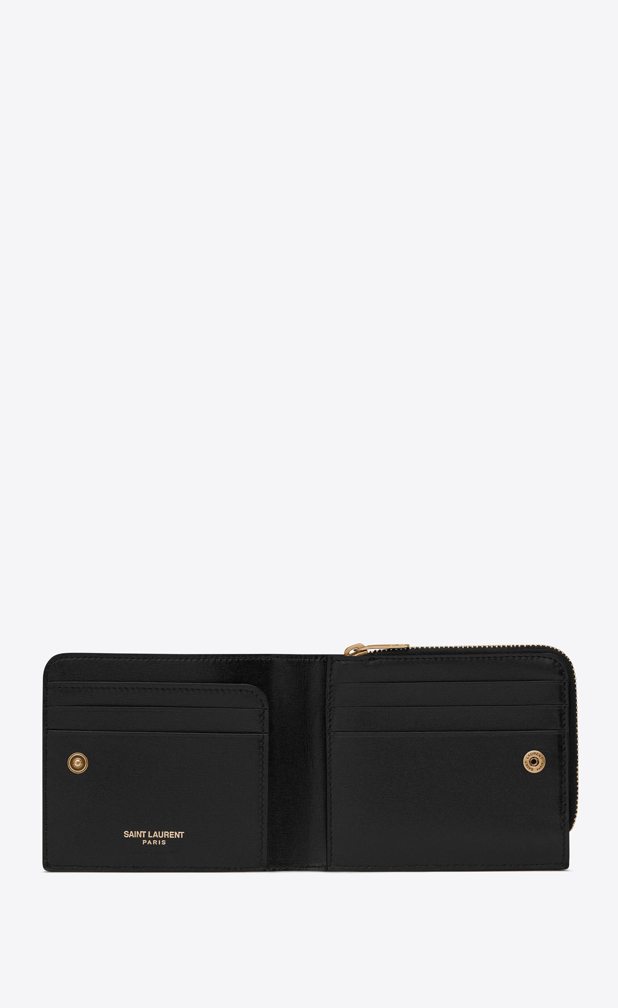 Tiny Monogram East/west Zip-around Wallet In Smooth Leather