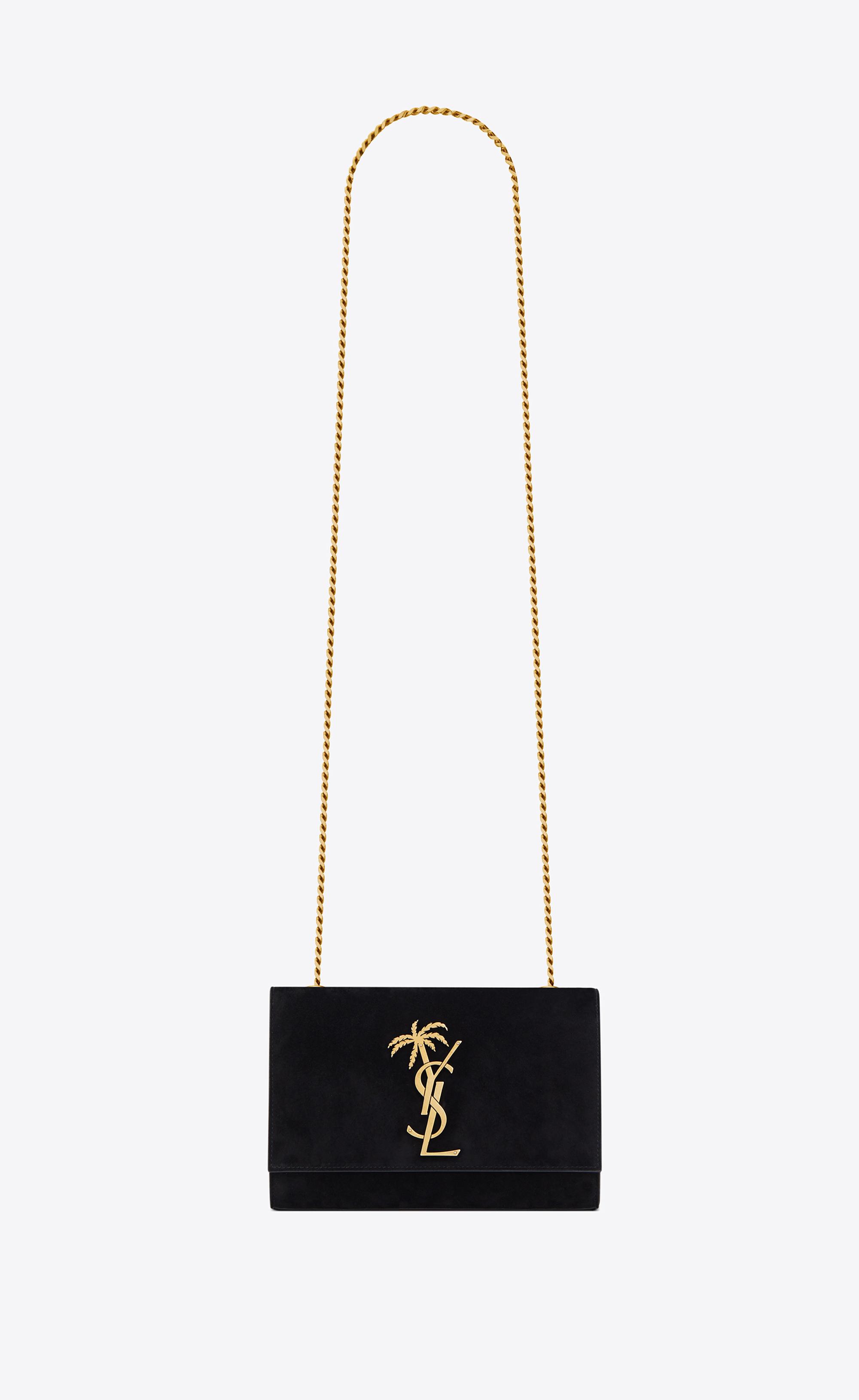 Saint Laurent YSL King Palm Suede Monogram Black Crossbody Bag 585541 – ZAK  BAGS ©️