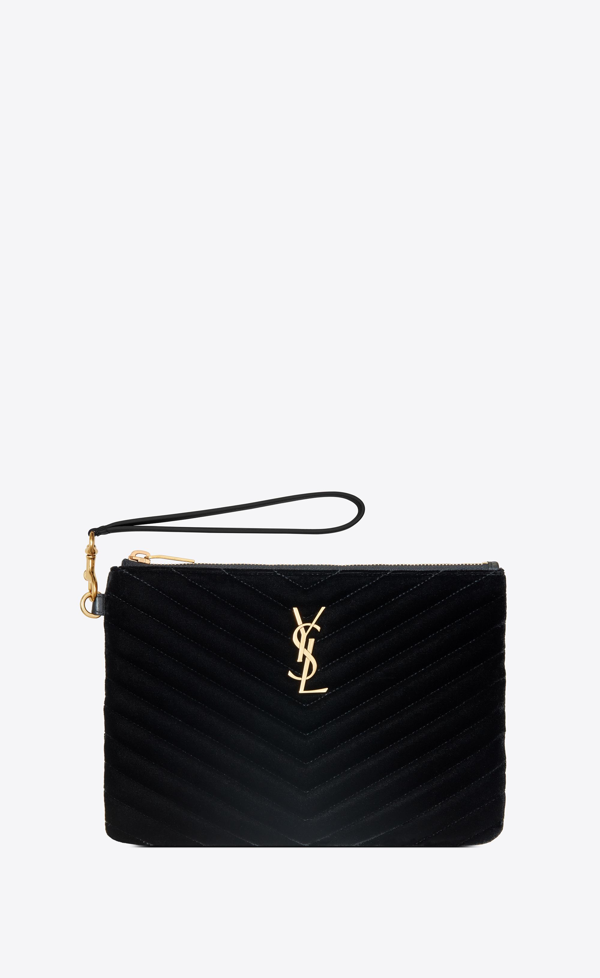 ysl quilted pouch