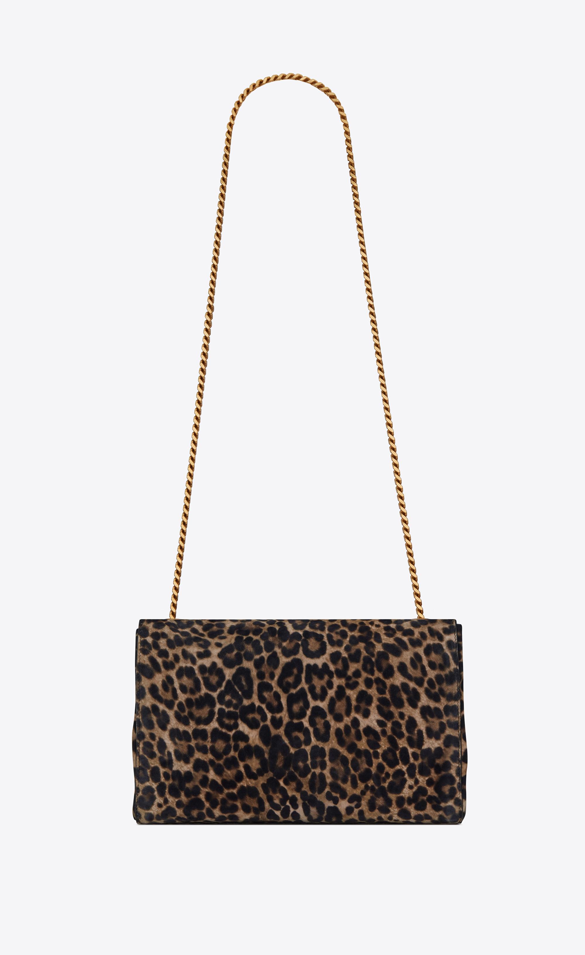 Saint Laurent Kate Medium Reversible Bag In Leopard-print Suede And Smooth  Leather in Black | Lyst