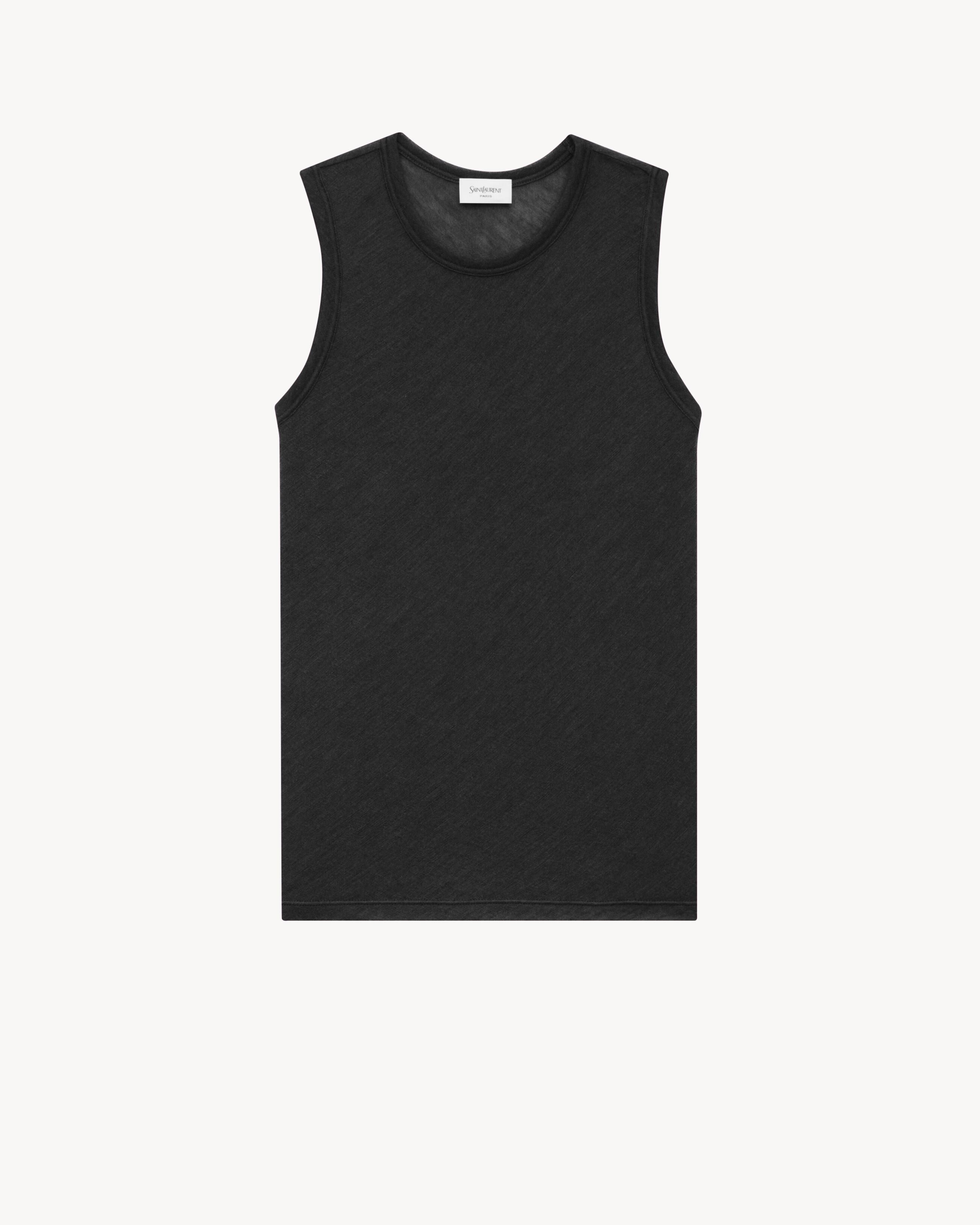 トップス Yves Saint Laurent Glitter sleeveless Saint Laurent Sleeveless Top, Size S