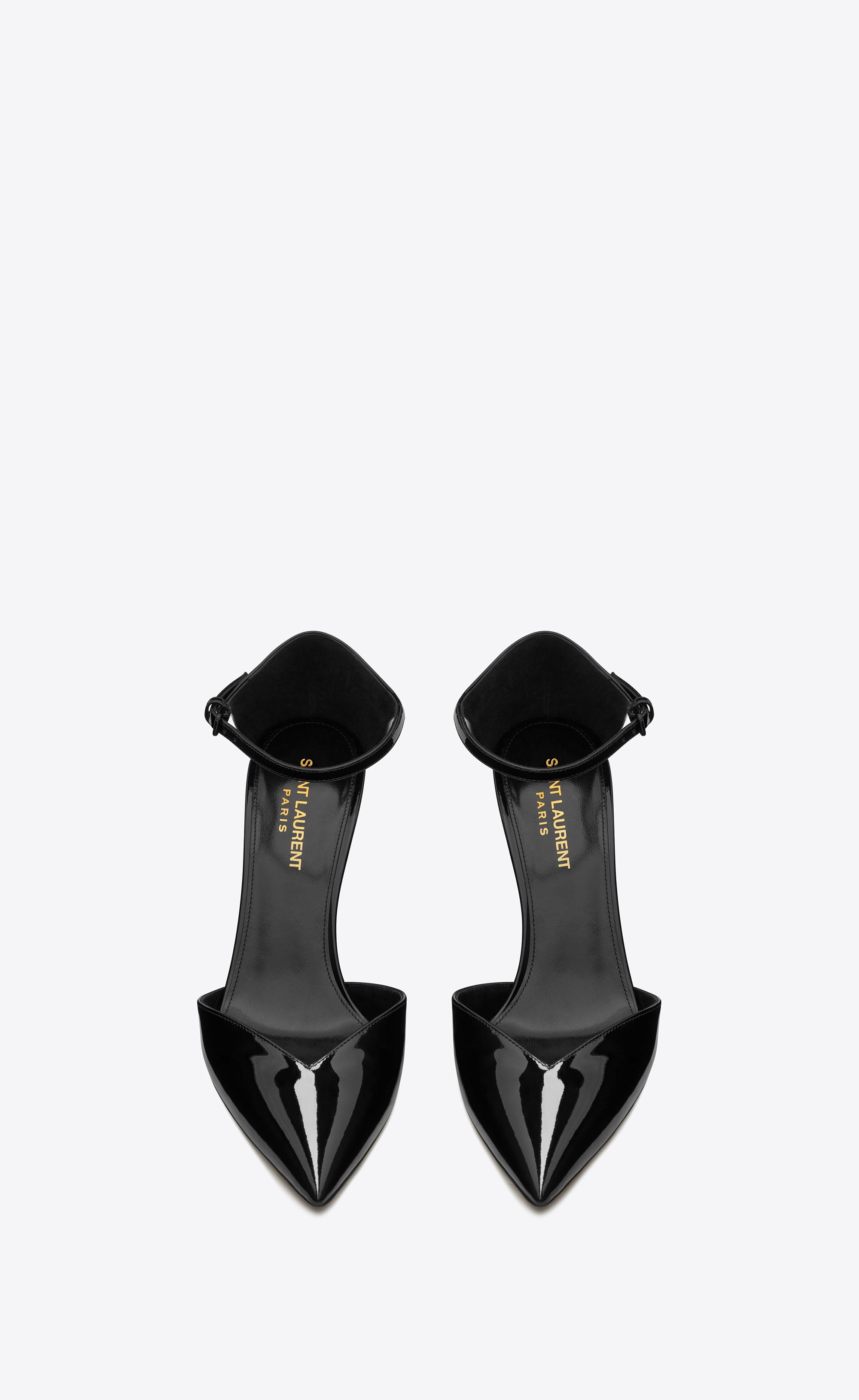 Saint Laurent Anja D'orsay Pumps In Patent Leather in Black | Lyst