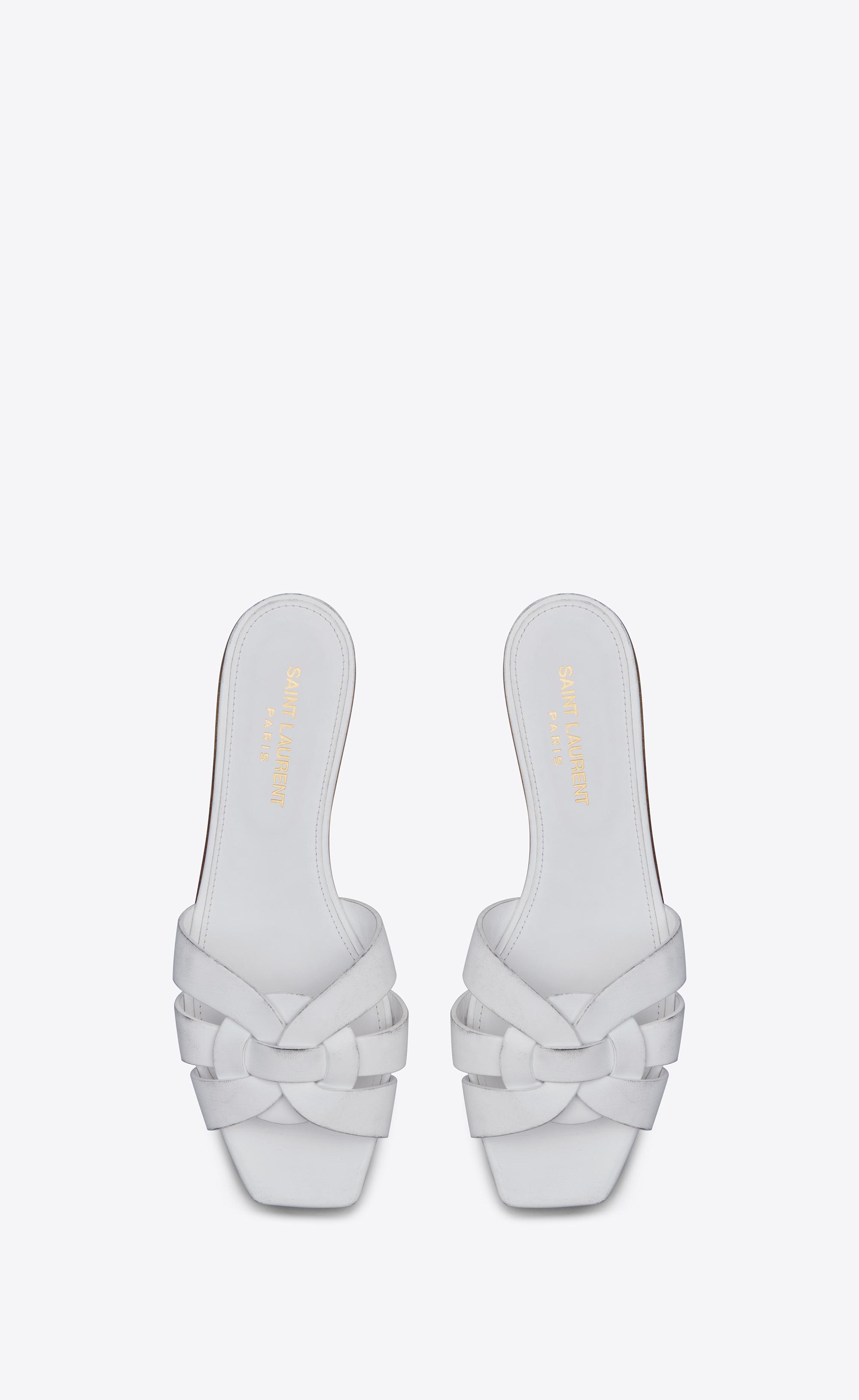 ysl sandals white