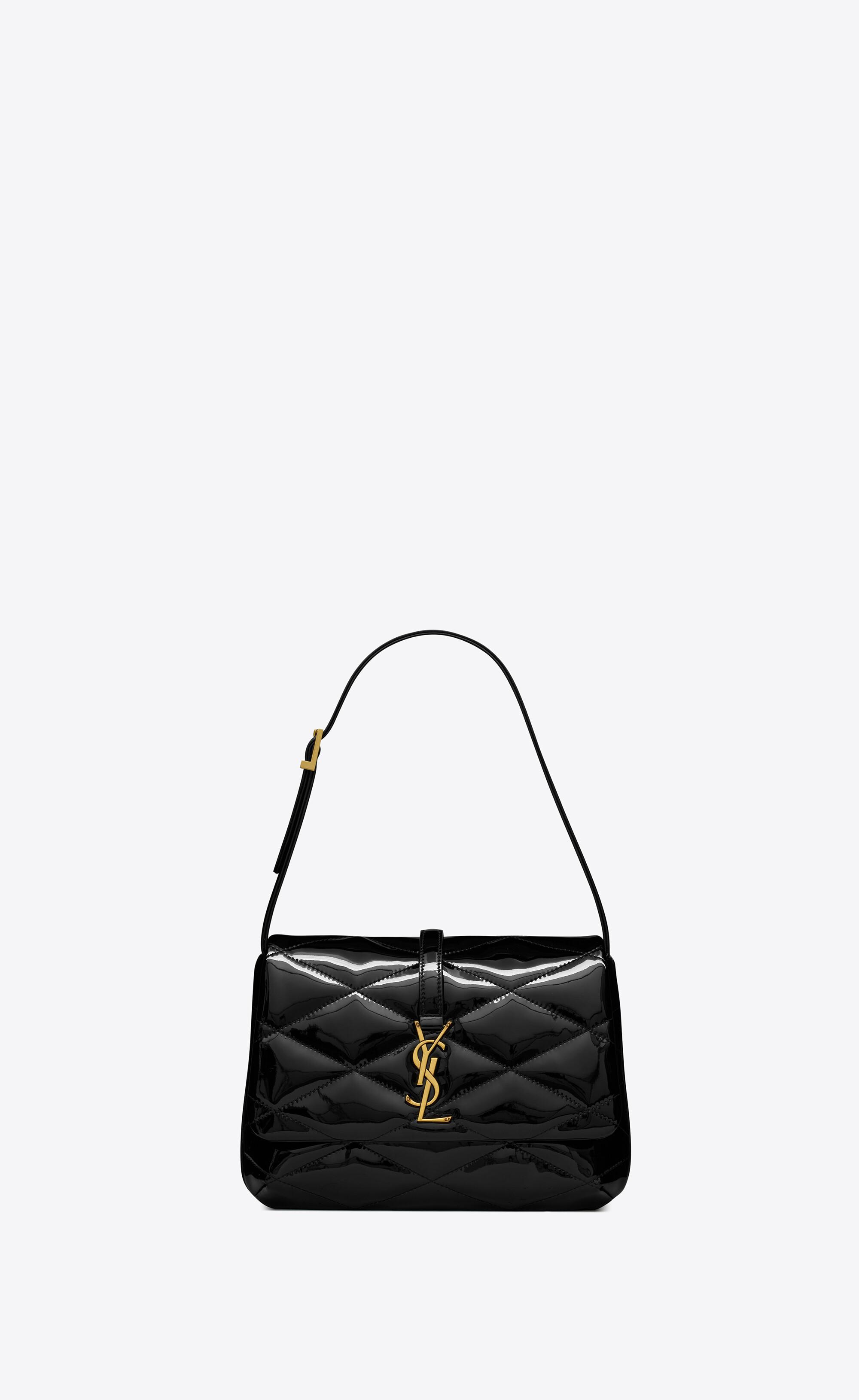 Saint Laurent Le 57 Hobo Bag In Quilted Patent in Black | Lyst