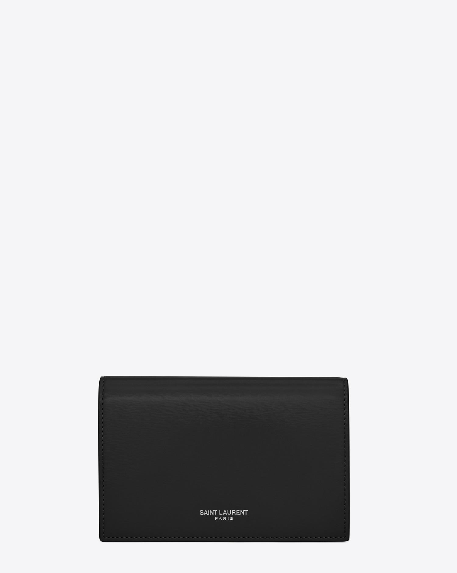 Saint laurent top fragments flap wallet