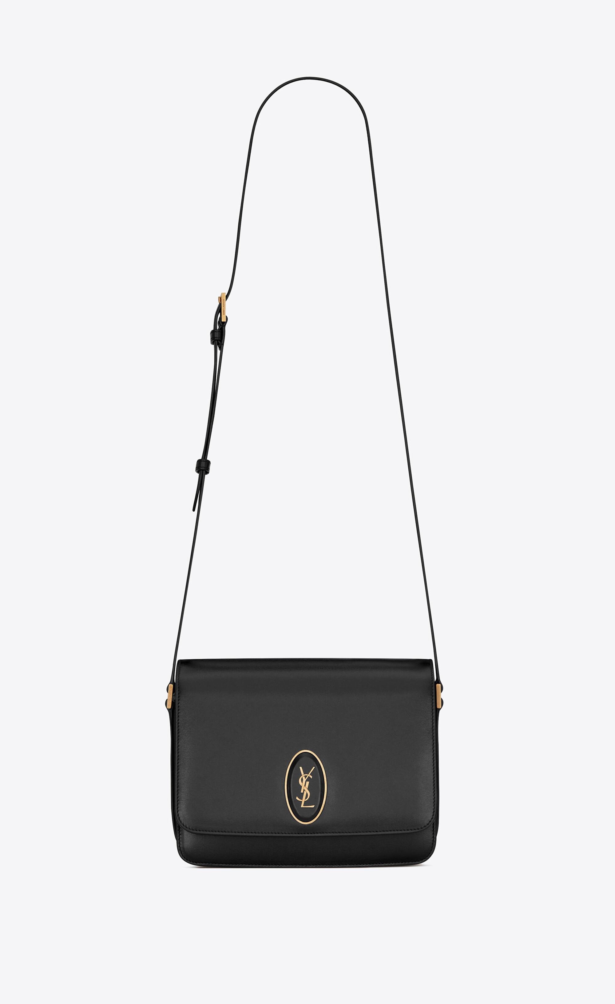 Saint Laurent Le 61 Framed Medium Saddle Bag In Smooth Leather in Black