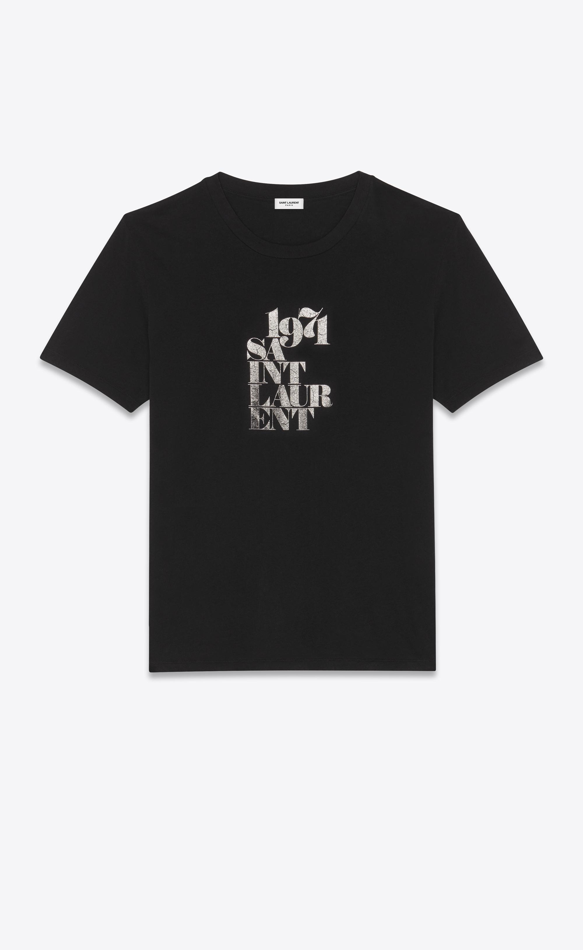 Traditie lepel knop Saint Laurent 1971 T-shirt in Black for Men | Lyst