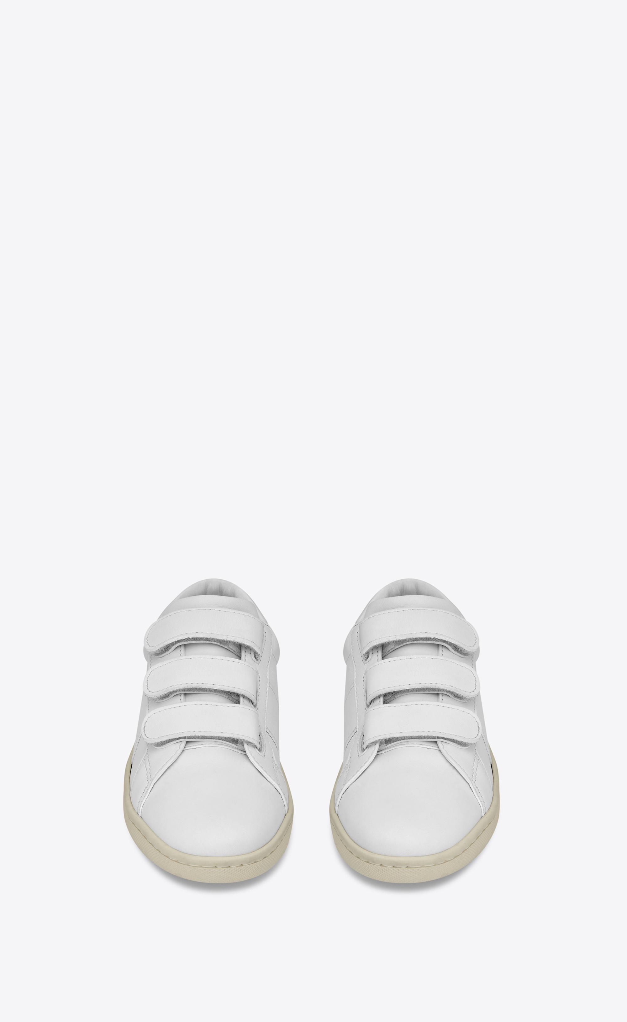 Saint Laurent Court Classic Sl/01 Sneaker In Leather And Velcro in White |  Lyst