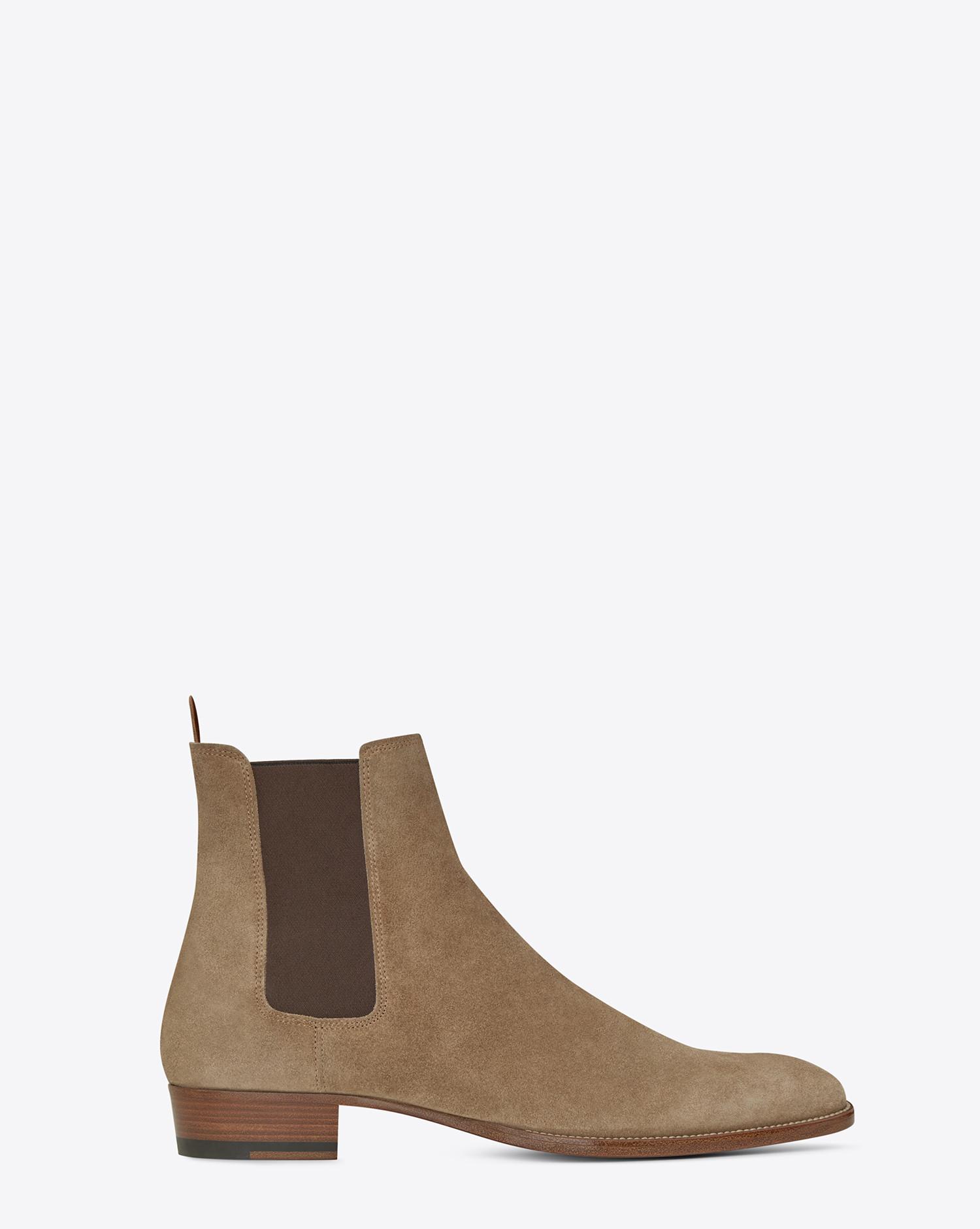 saint laurent wyatt tobacco suede