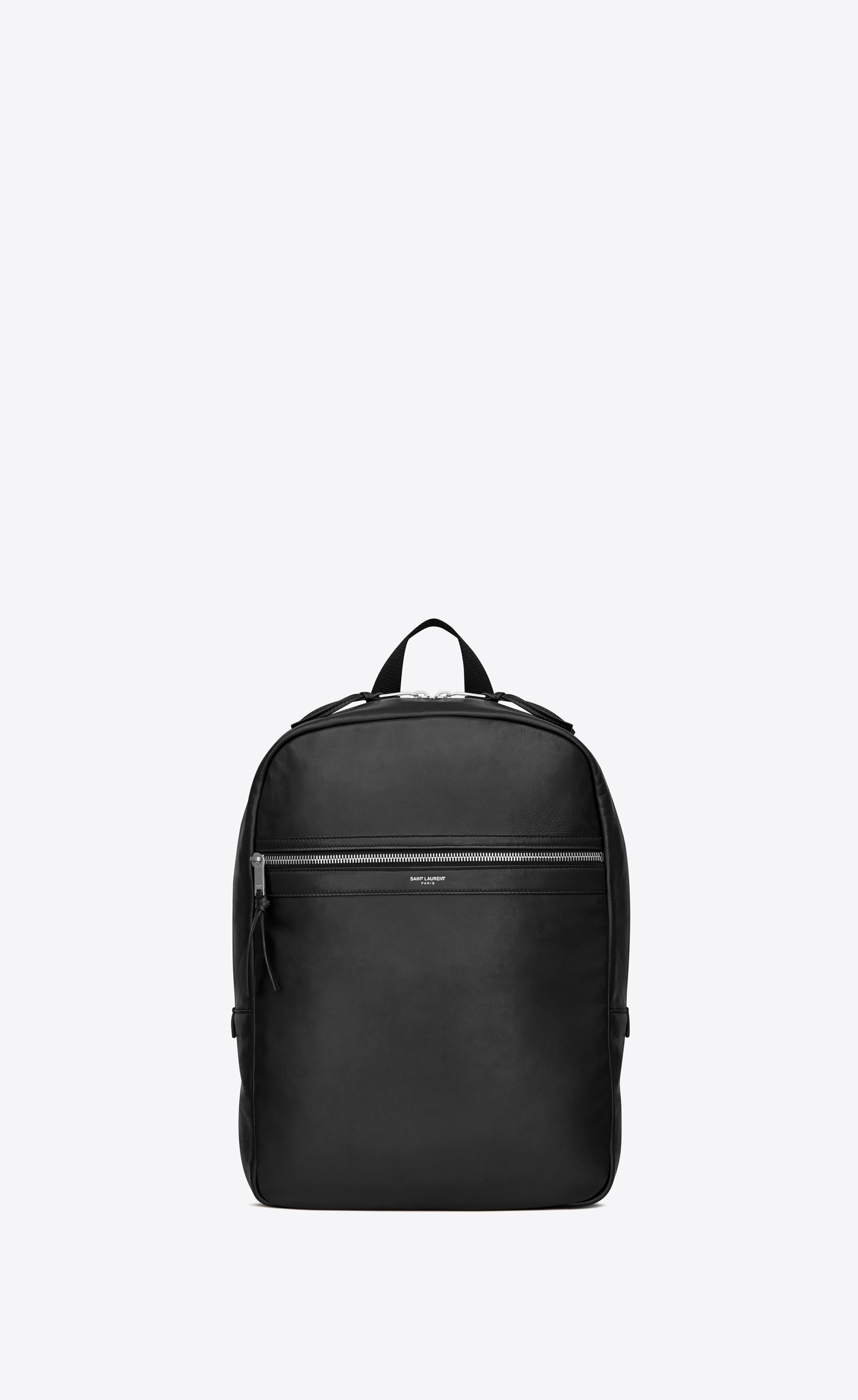 Saint Laurent Laptop City Backpack In Smooth Leather in Black for Men | Lyst