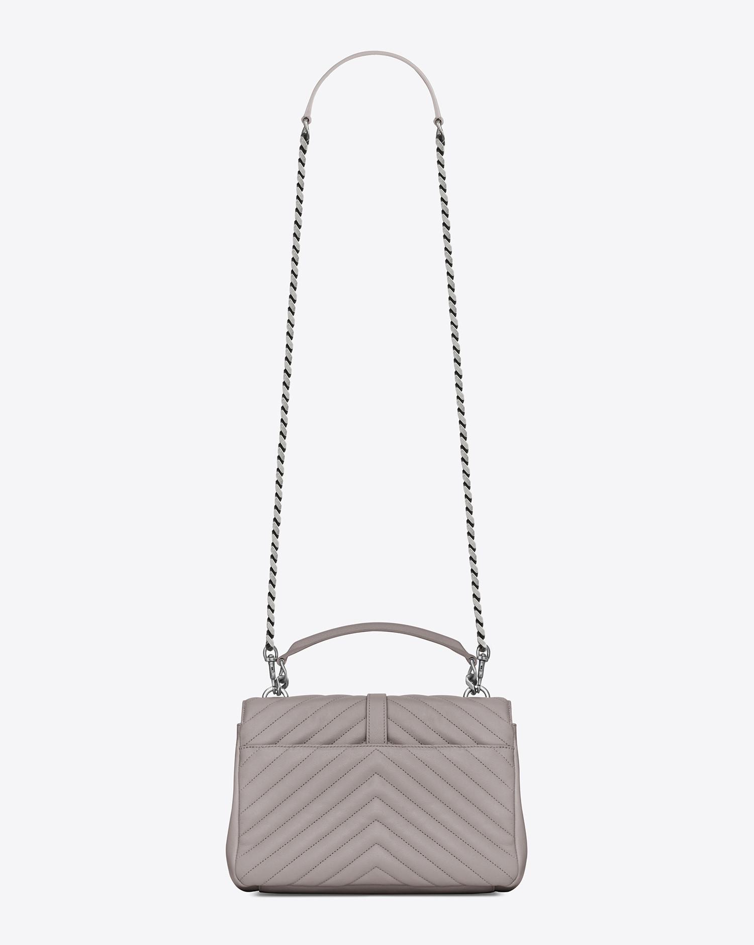 ysl college bag white