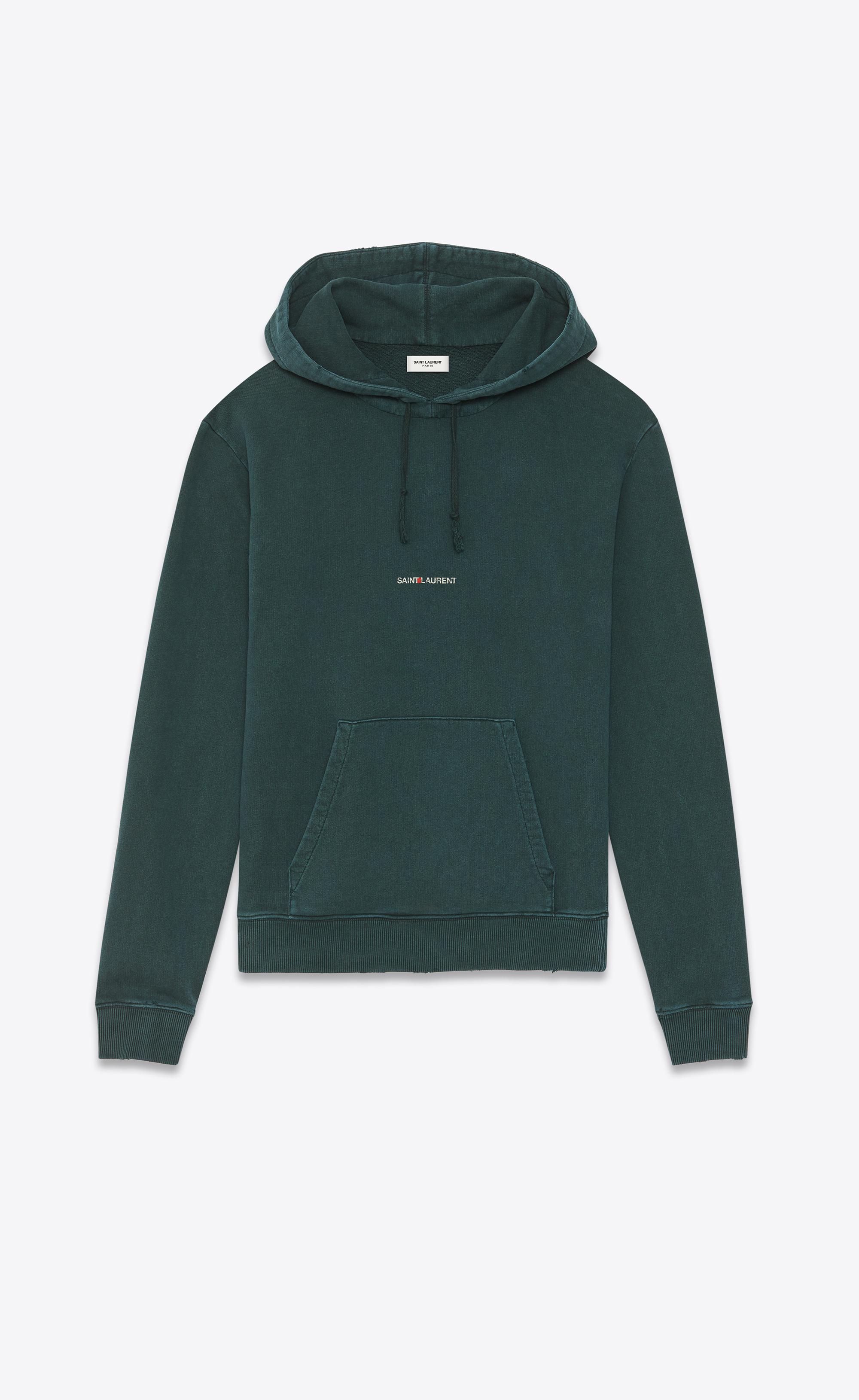 saint laurent green hoodie