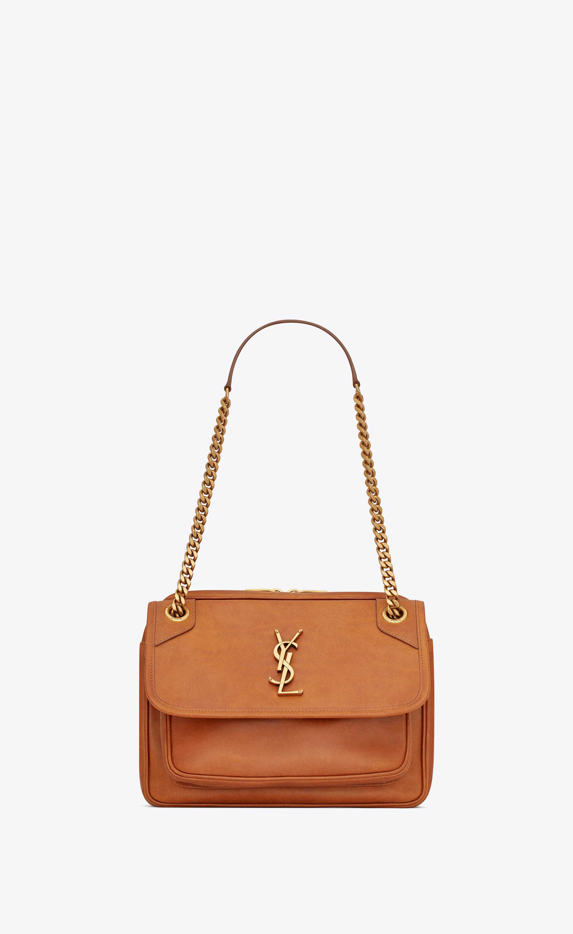Saint Laurent YSL Women Monogramme Coeur Bag in Canvas and Vintage Leather