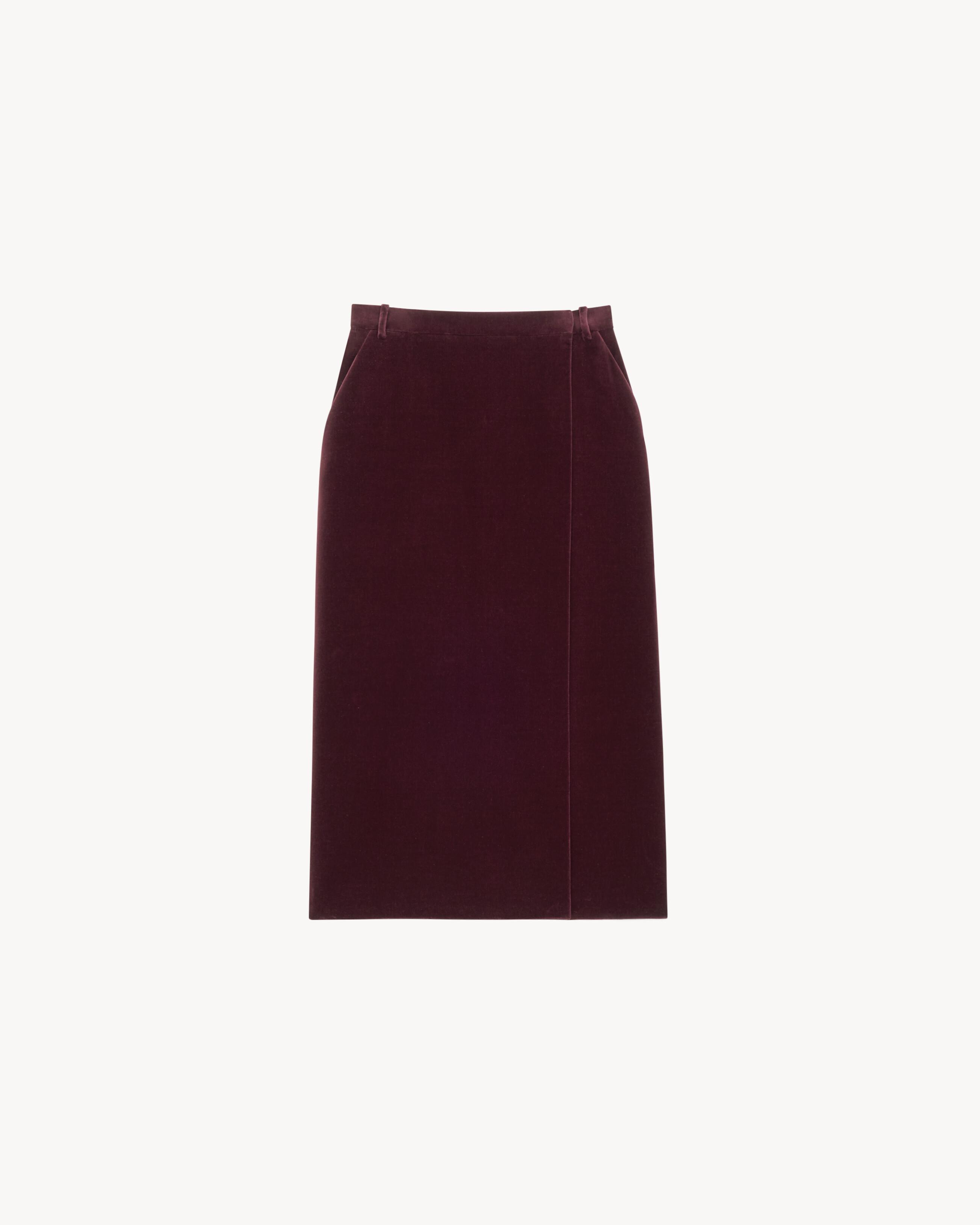 SAINT LAURENT ベルベットミニペンシルスカート レディース Saint Laurent スカート | Lyst