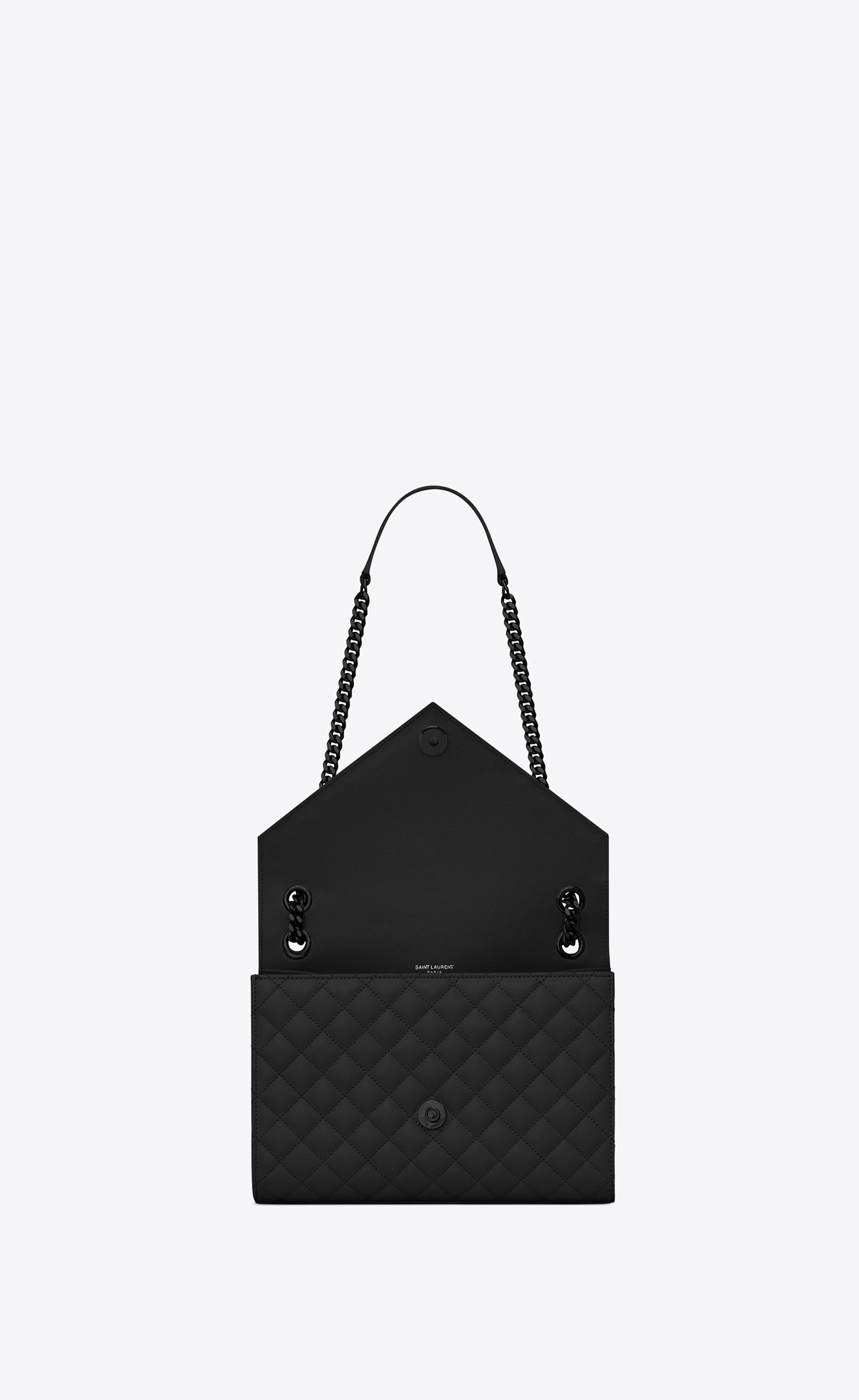 envelope large bag in quilted grain de poudre embossed leather