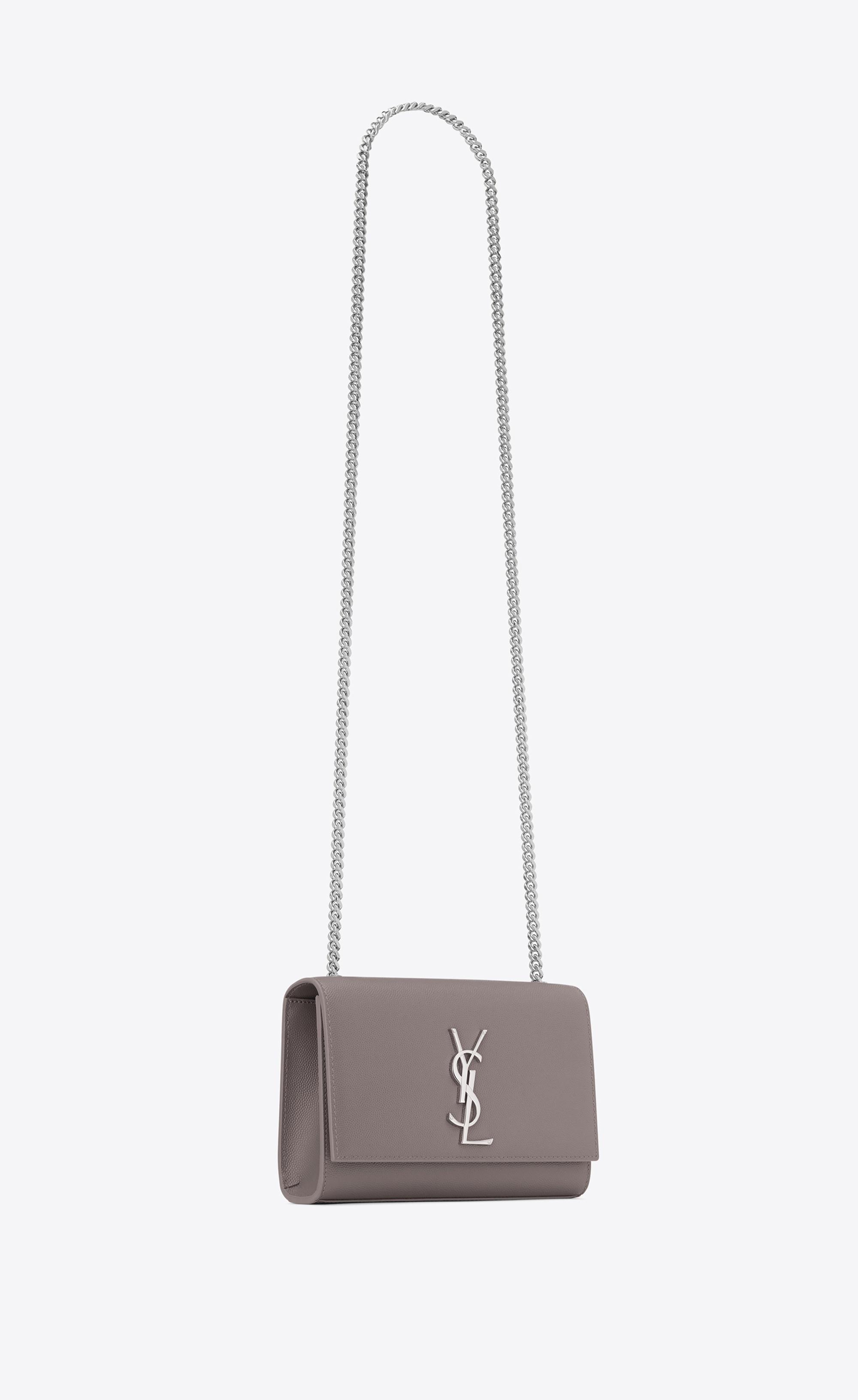 kate small ysl monogram grain de poudre crossbody bolsa on chain