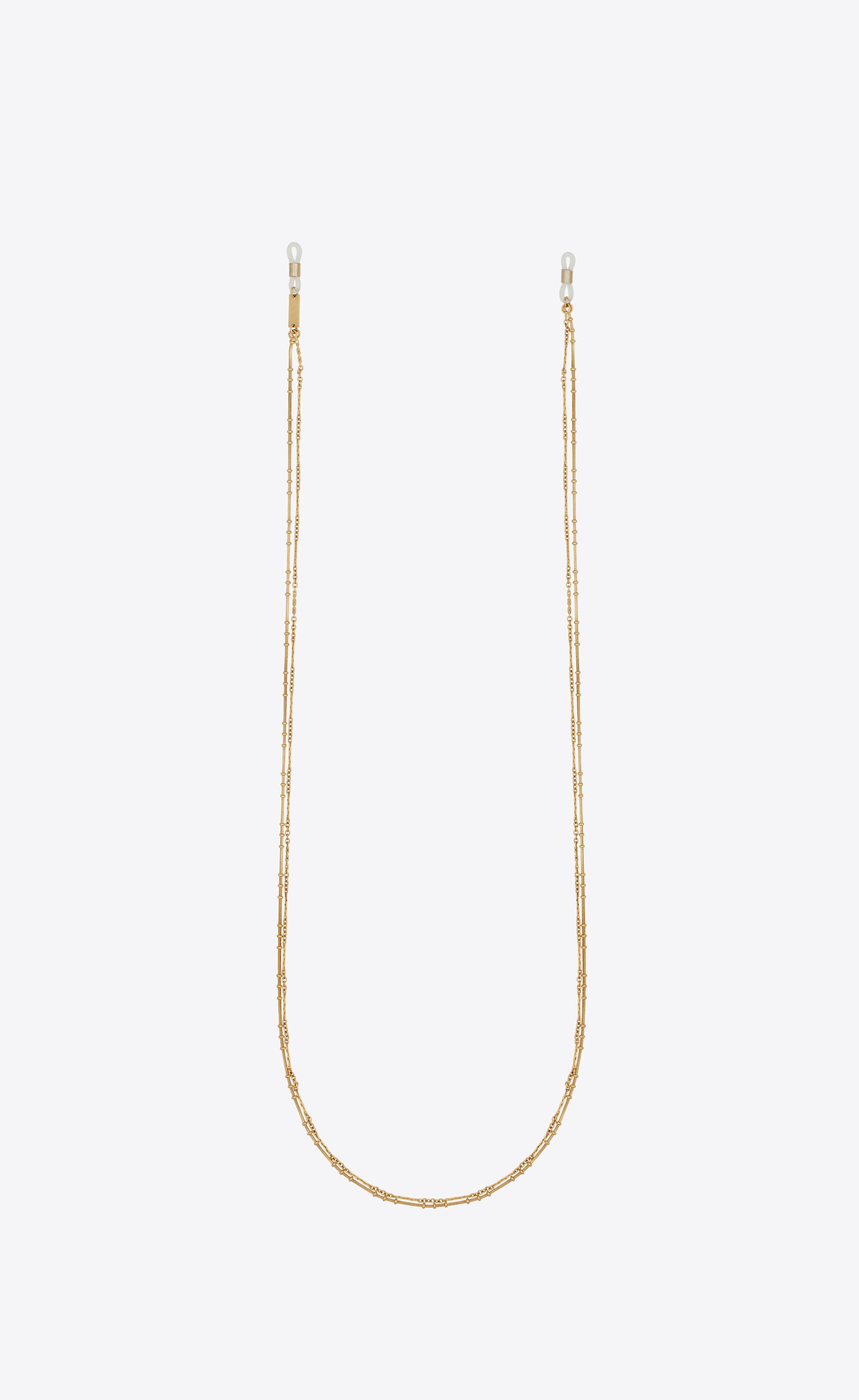 アクセサリー SAINT LAURENT PARIS Glasses Chain Cord Saint Laurent Glasses Chain Cord In Metal in Metallic | Lyst UK