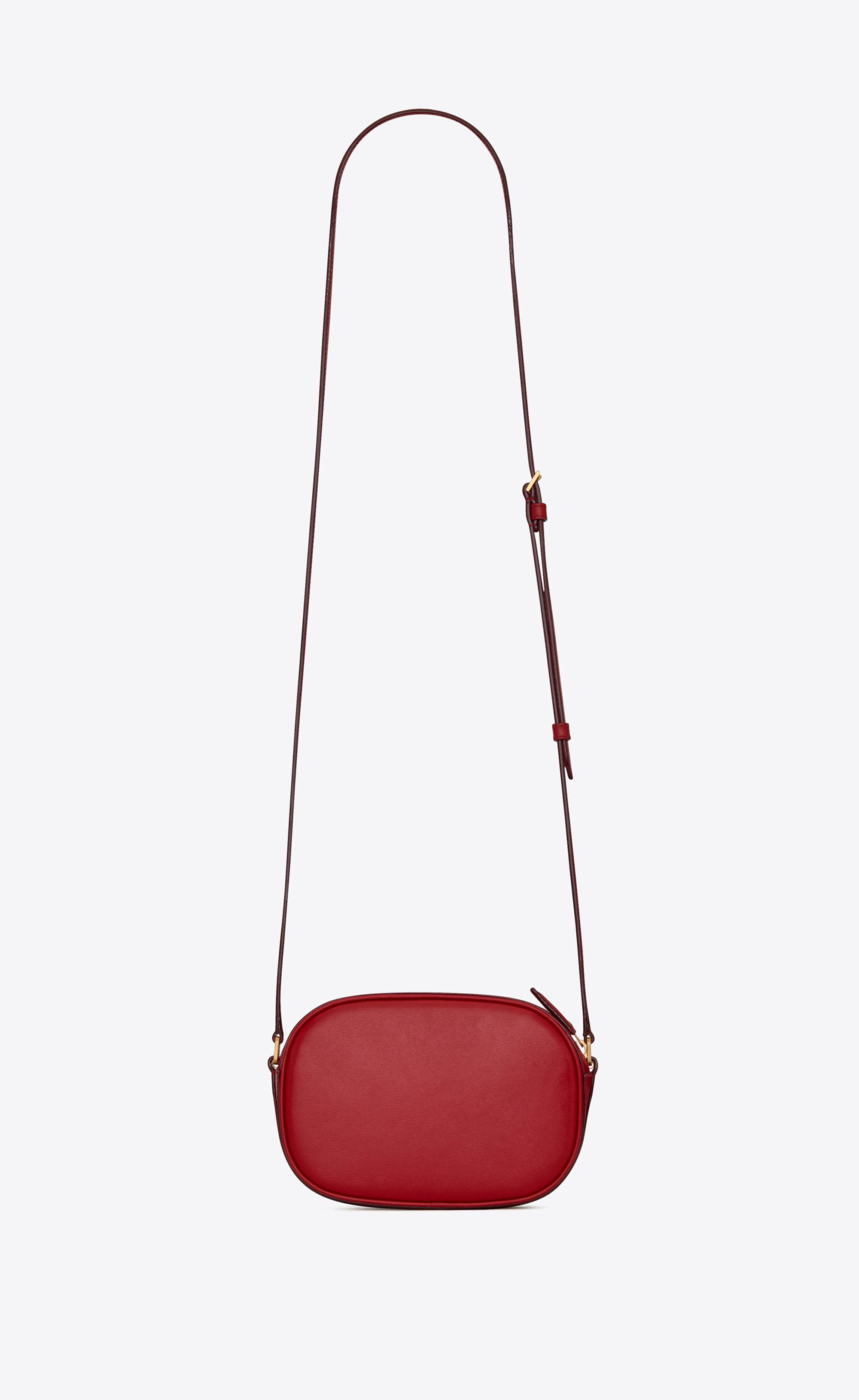 Yves Saint Laurent Leather Crossbody Camera Bag Red